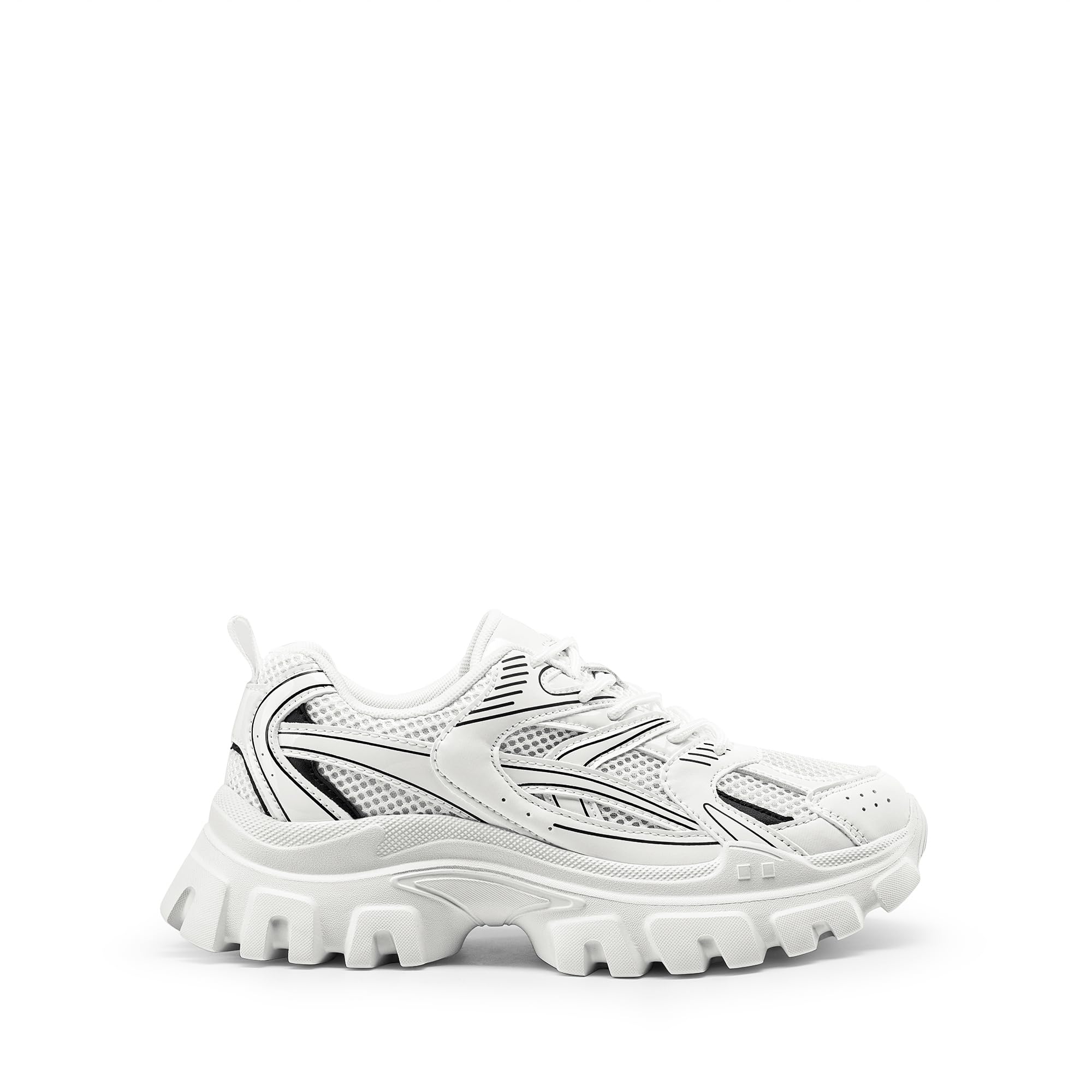 **DREAM PAIRS Women's Chunky Platform Sneakers - Y2K Retro Fashion Lace-Up Comfortable Walking Shoes for Casual Outfits & Street Style**    *(Perfect for Daily Wear, Shopping, Travel & Trendy Street Fashion Looks)*