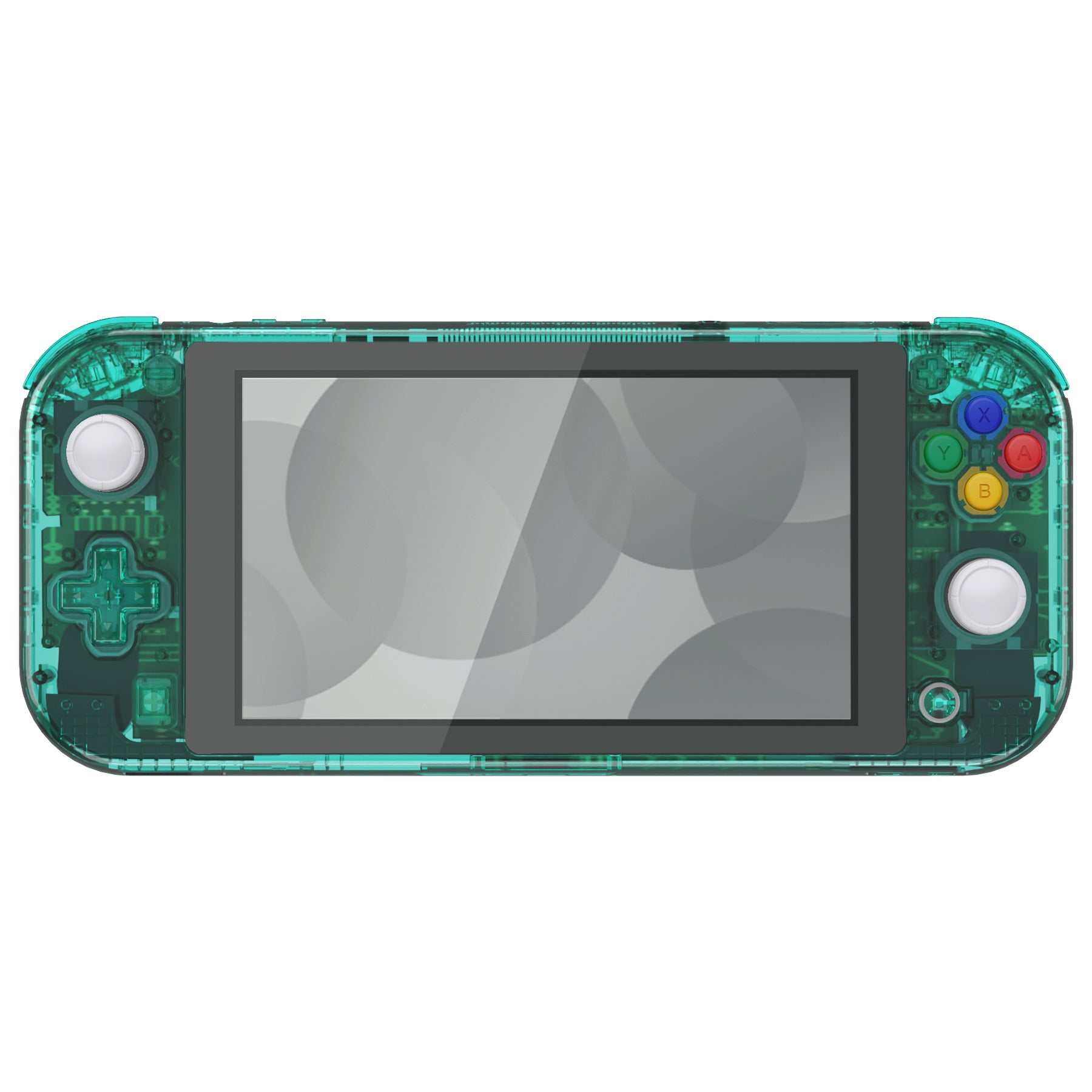 eXtremeRate Crystal Emerald Green DIY Replacement Shell for Nintendo Switch Lite - Custom Controller Housing with Screen Protector | Durable Case Cover for NSL Handheld Console | Perfect for Gaming Enthusiasts & DIY Modders