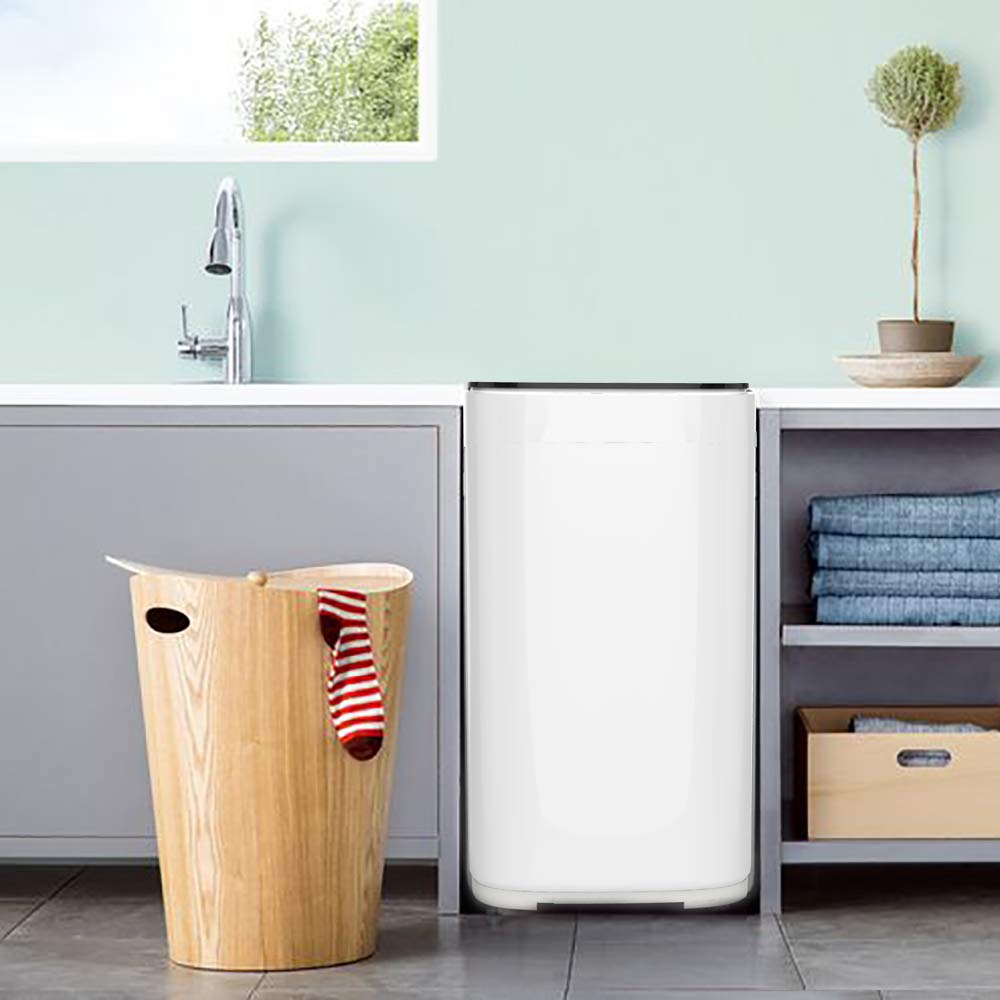 Upgraded KAPAS KPS35-735H2 Compact 2-in-1 Fully Automatic Washing Machine with Spin Dryer - 8 lbs Capacity, Built-in Pump & Long Hose - Perfect for Apartments, RVs & Small Spaces