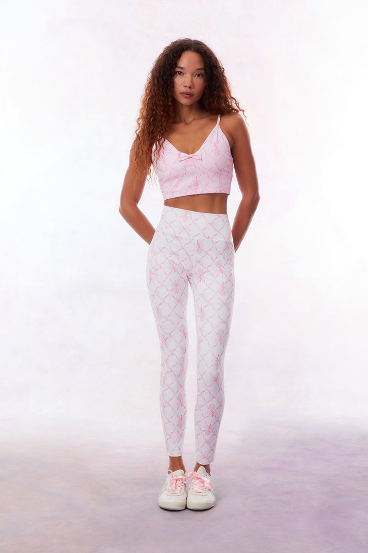Highland Active Leggings for Women - Sweetheart Pink Yoga Pants, Workout Running Tights with Comfortable High Waist & 4-Way Stretch - Perfect for Yoga, Gym, Running & Lounge Wear
