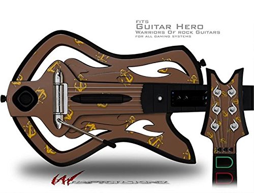 Warriors of Rock Guitar Hero Guitar Skin - Chocolate Brown Decal Style (Guitar Not Included) | Perfect for Gaming, Collectors & Customization