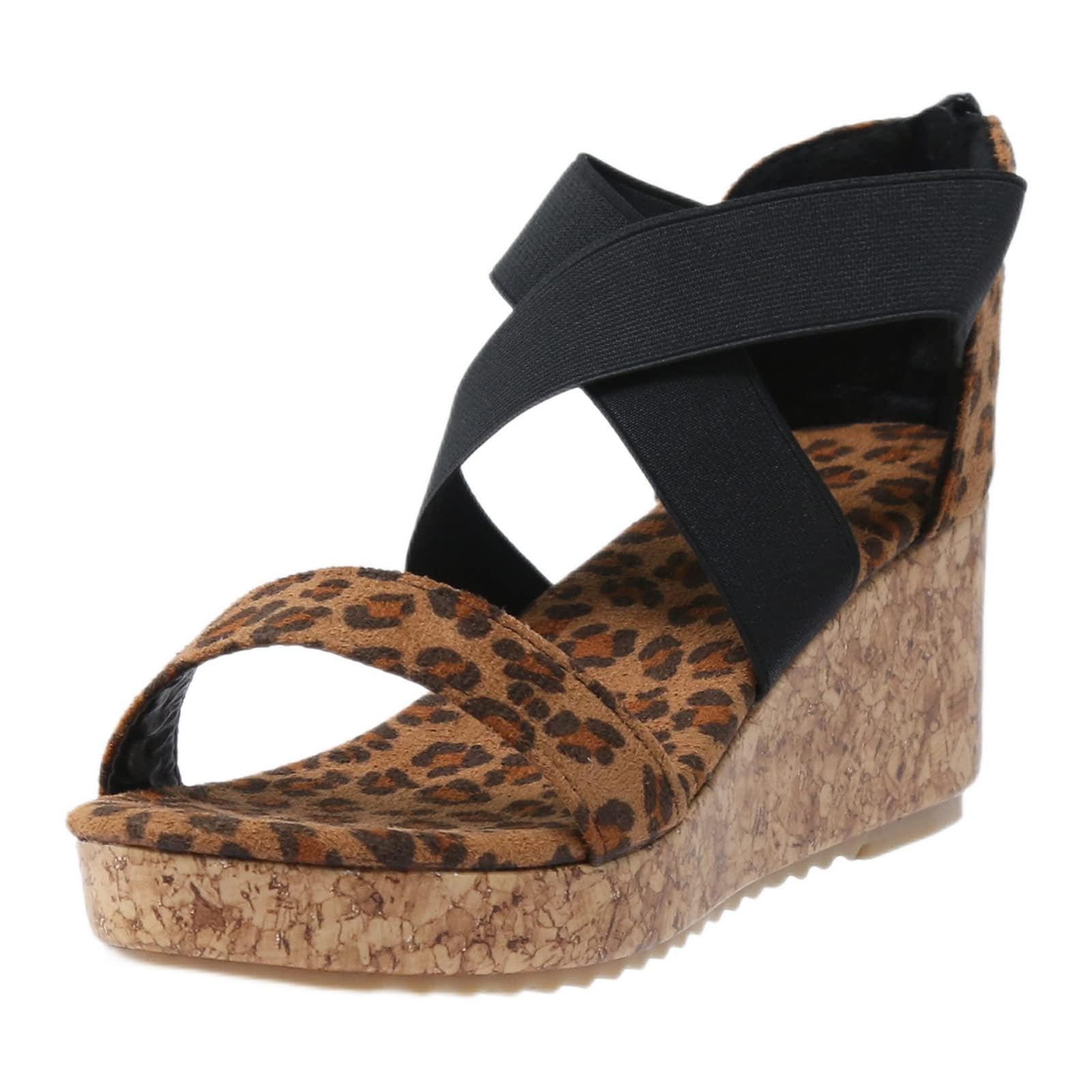 Women's Strappy Wedge Sandals - Open Toe Roman Platform Sandals for Summer, Beach & Casual Wear | Comfortable Dressy Sandals for Outfits, Vacations & Outdoor Activities