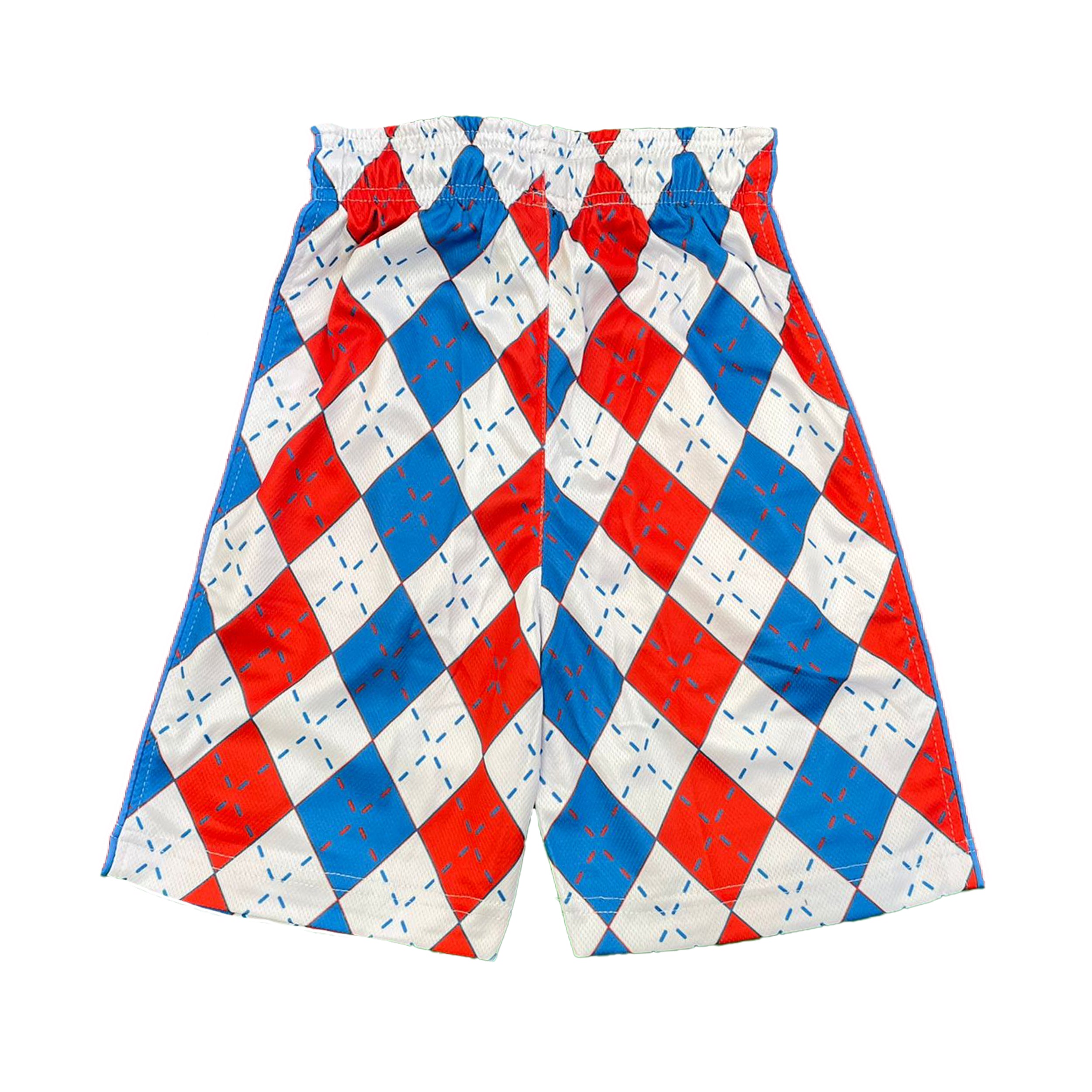 Boys Red White & Blue Argyle Attack Shorts - Stylish & Comfortable for Sports, School & Casual Wear