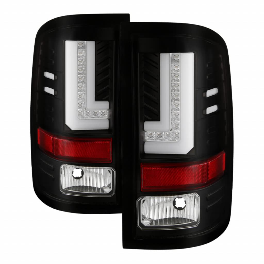 2016-2017 GMC Sierra 1500 Spyder LED Tail Lights Pair with Light Bar - Black (Part# 5083777) | Durable & Stylish Upgrade for Night Driving & Off-Road Adventures