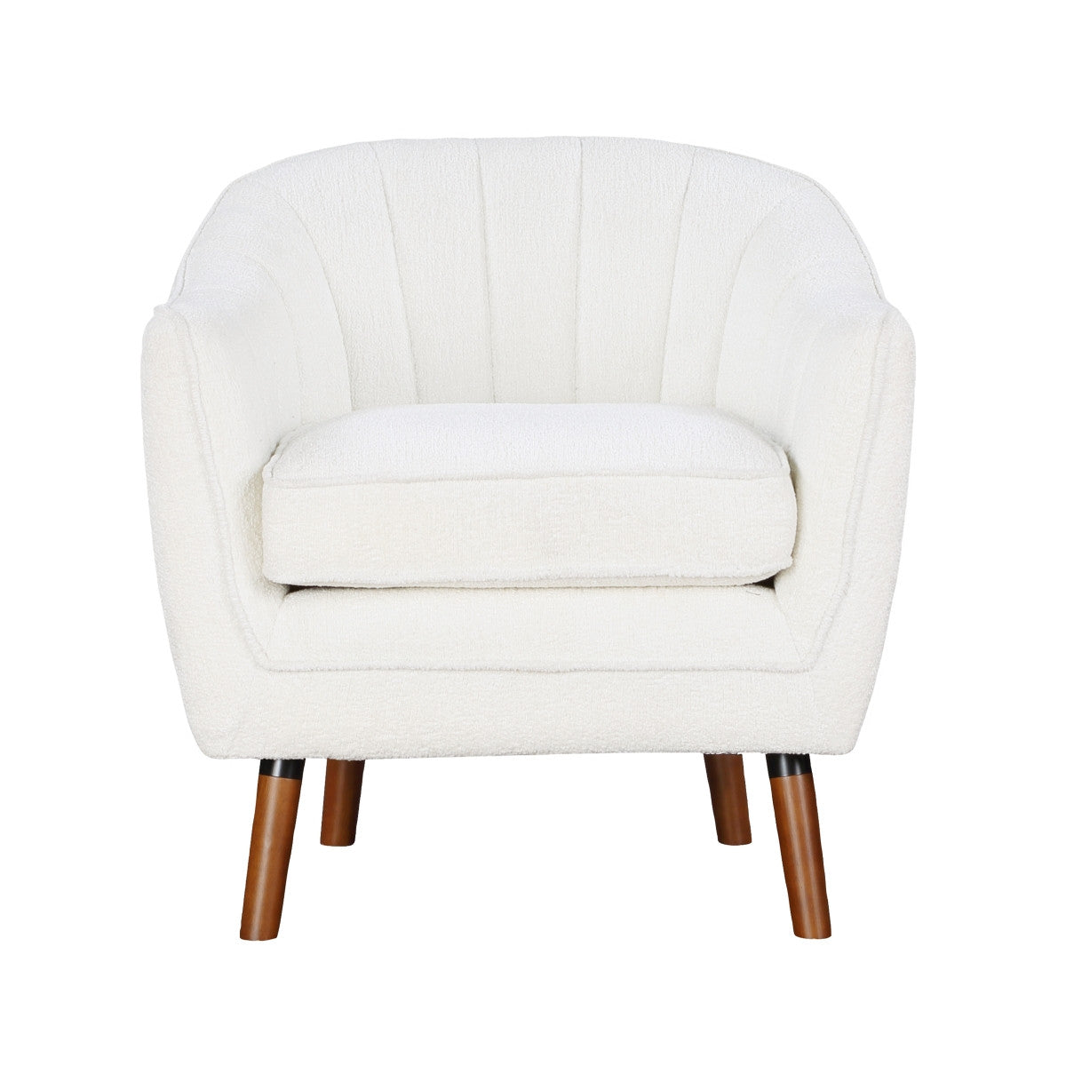 Calypso Accent Chair White - Modern Upholstered Lounge Chair for Living Room, Bedroom & Office Decor