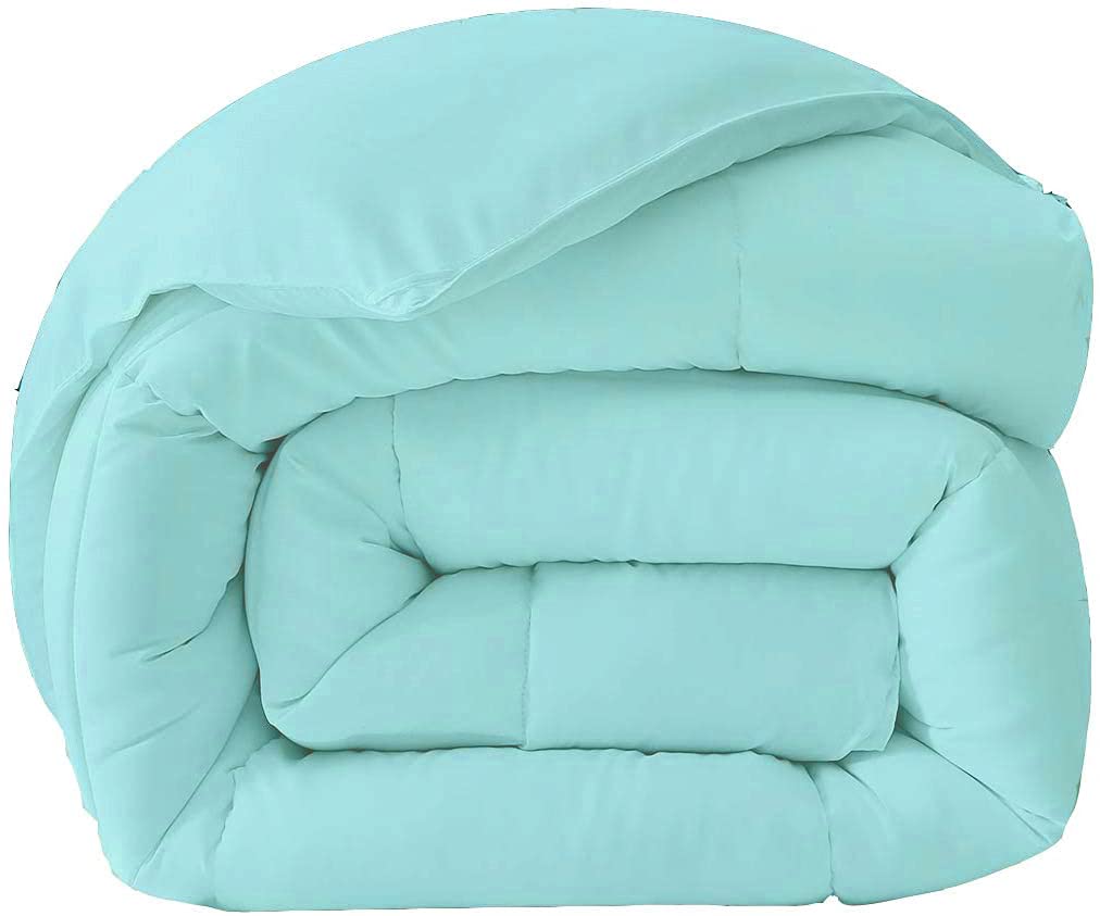 Premium 100% Egyptian Cotton Quilted Bedspread - Full Size 82x86 Inches, 300 GSM, 1000 Thread Count, All-Season Soft & Breathable Comforter (Aqua Solid) - Perfect for Master Bedrooms, Guest Rooms & Cozy Home Decor