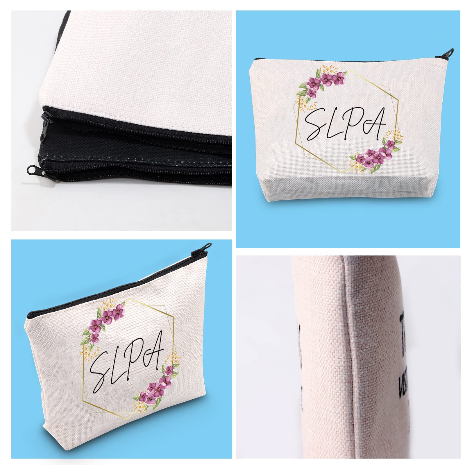 GJTIM SLPA Speech Language Pathology Assistant Gift - Premium Zipper Pouch & Makeup Bag for SLP Women Professionals (SLPA Appreciation Gift) - Perfect for Work, Travel & Daily Organization