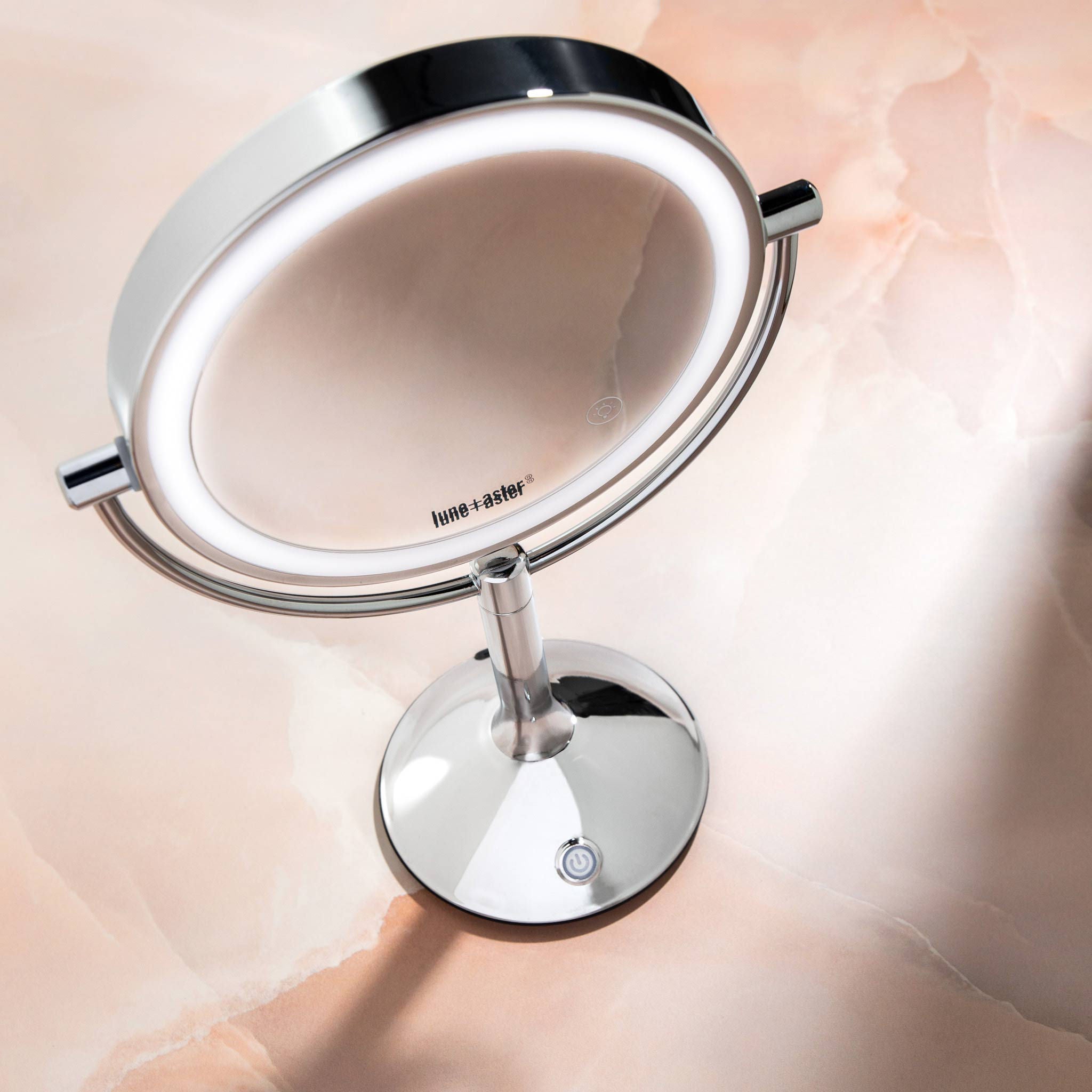 LED Vanity Mirror with Touch Control - 10X Magnification, Dimmable Light for Makeup, Shaving & Skincare - Perfect for Bathroom, Bedroom & Dressing Table