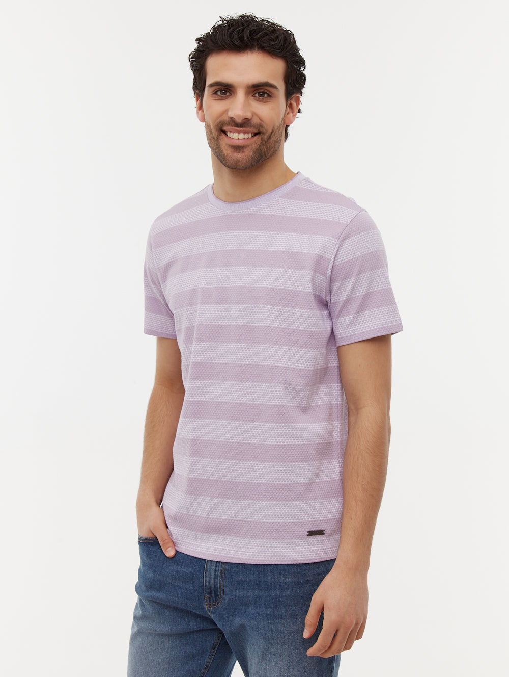 Pendari Block Stripe T-Shirt for Men - Casual Short Sleeve Cotton Tee for Everyday Wear, Street Style & Summer Outfits