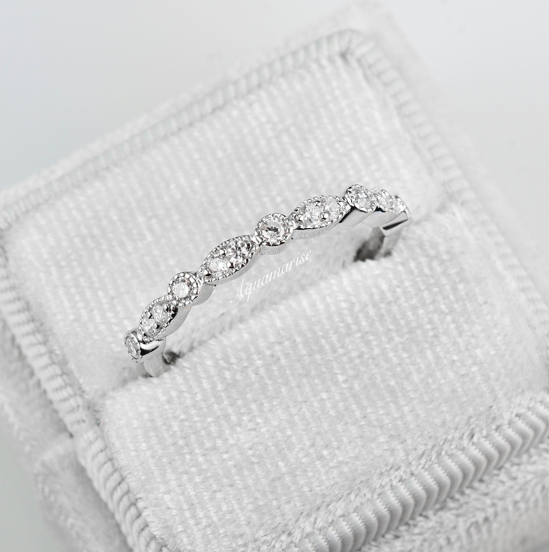 Luxury Diamond Wedding Band for Women - 925 Sterling Silver Ring, Elegant Bridal Jewelry for Engagement, Anniversary & Special Occasions