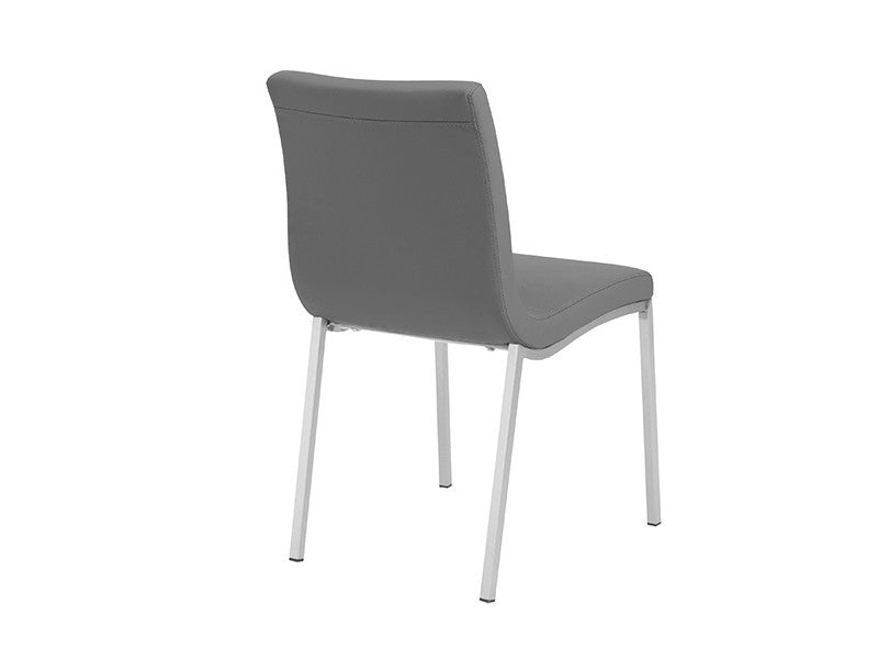 Scott Side Chair with Brushed Stainless Steel Legs - Modern Dining Chair for Kitchen, Office & Living Room - Comfortable & Stylish Seating Solution