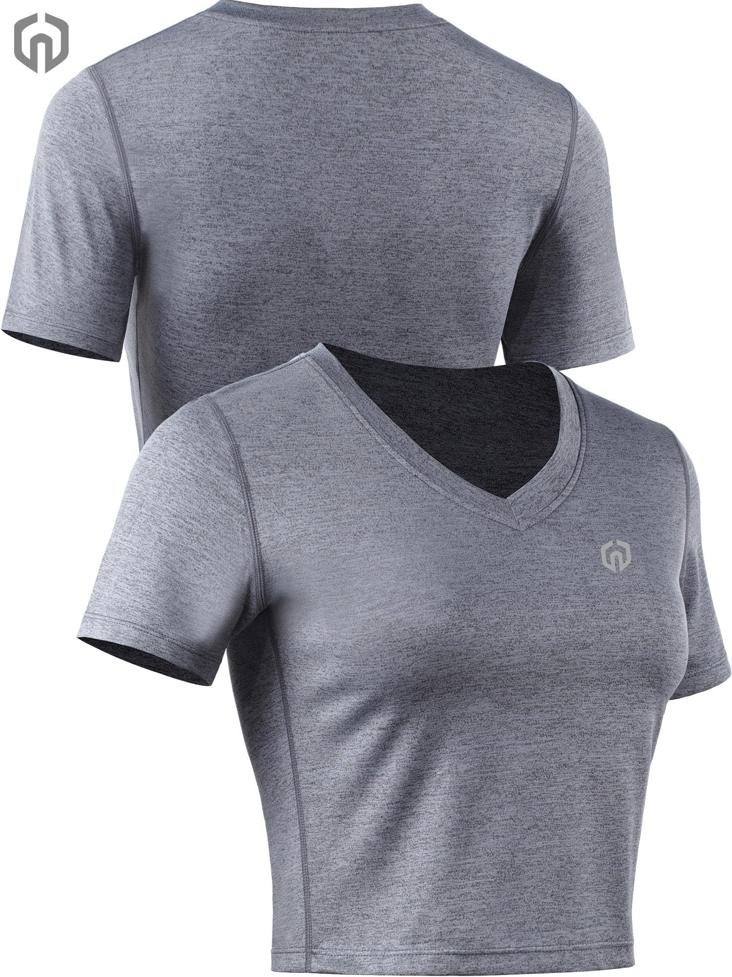 Women's 3 Pack Running Shirts - Breathable Workout Crop Tops for Yoga, Gym & Athletic Training - Moisture Wicking Activewear for Women