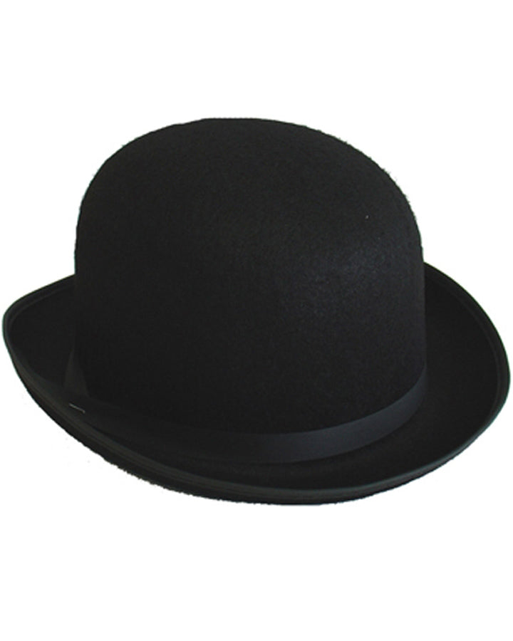 Vintage 1920s Black Bowler Hat for Men & Women - Classic Derby Hat for Cosplay, Steampunk, and Formal Events