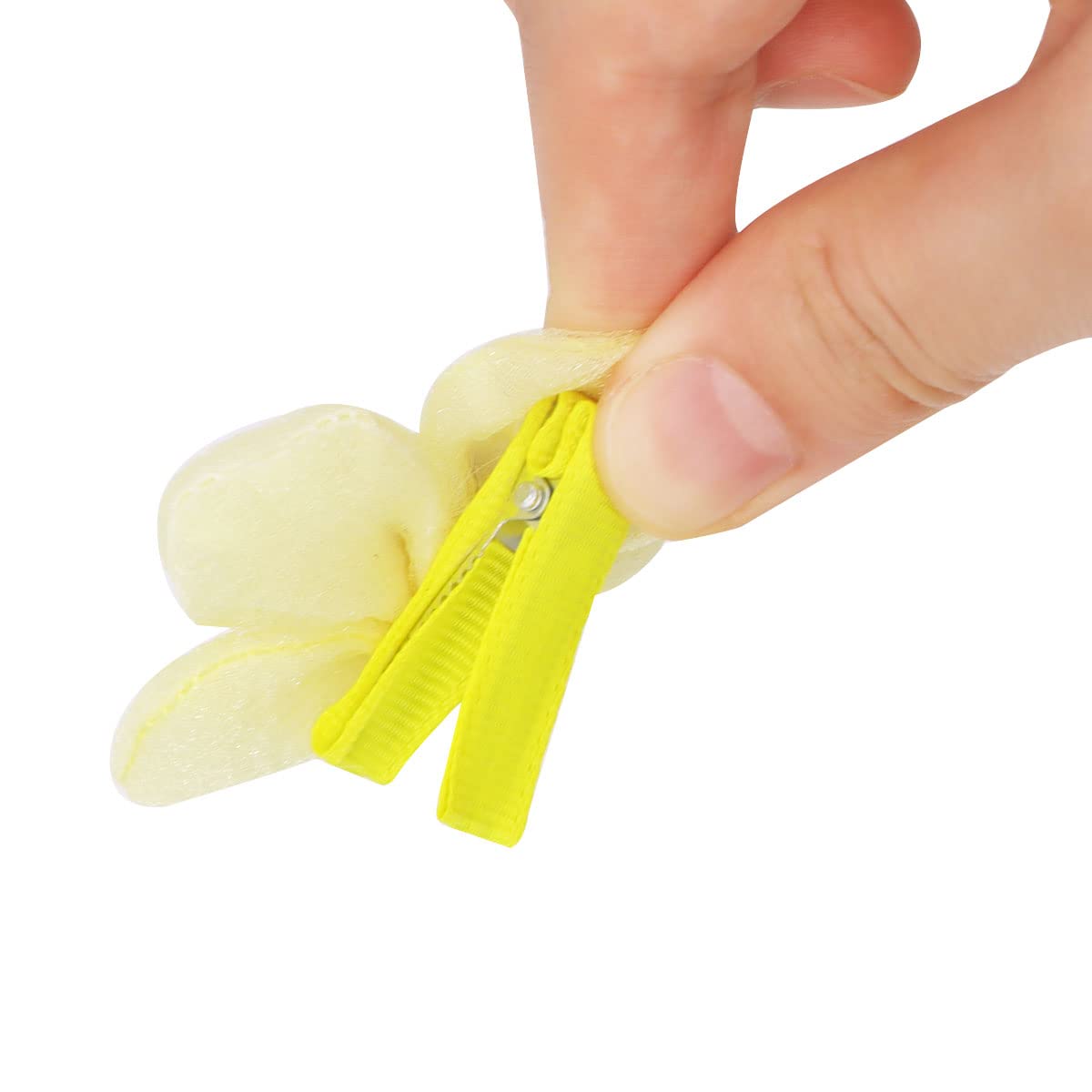 Non-Slip Baby Girl Hair Clips Set - Soft Fully Lined Hair Accessories for Toddlers & Little Girls (Yellow, One Size) - Perfect for Daily Wear, Parties & Special Occasions