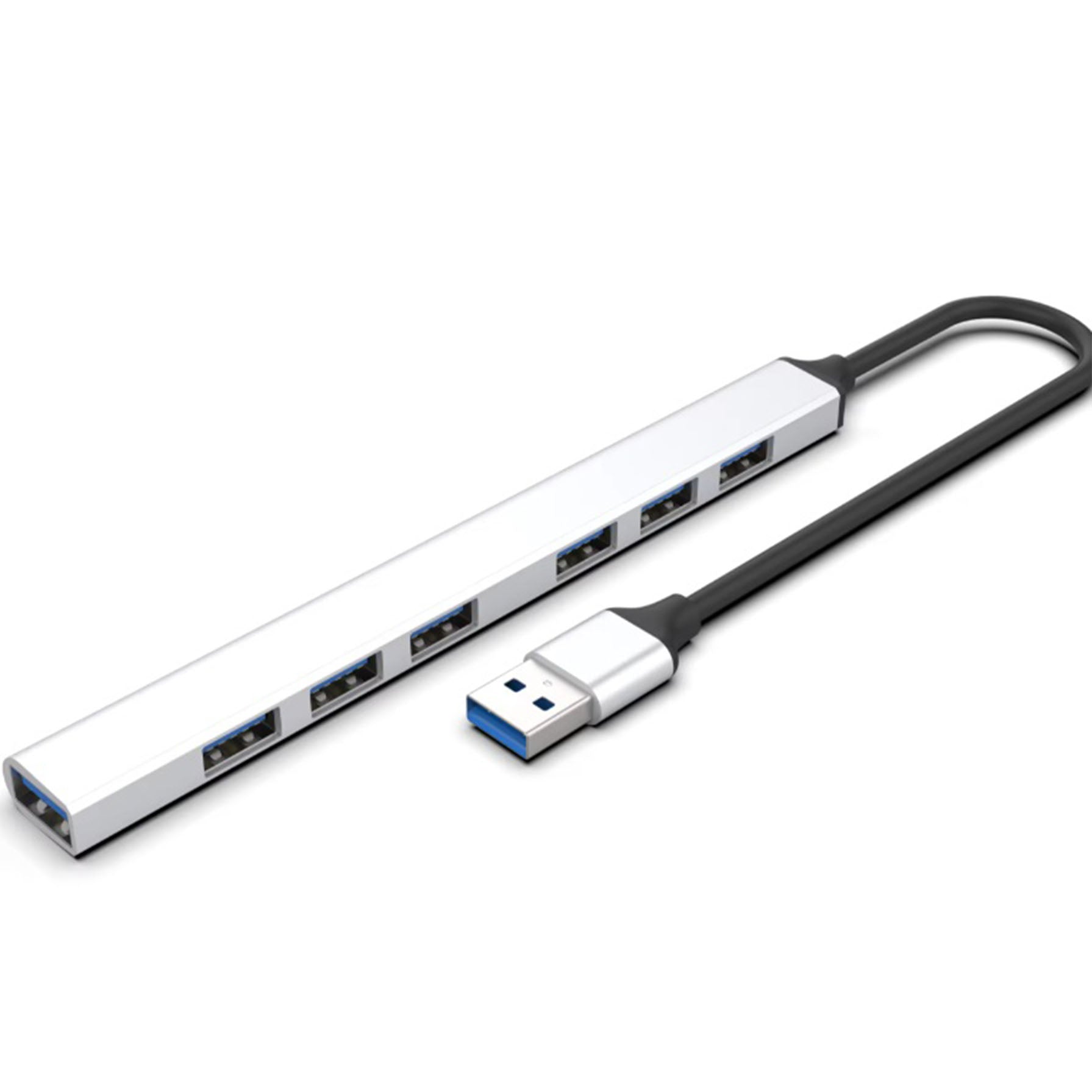 7-Port USB 3.0 Hub with Individual Switches - High-Speed Data Transfer for Laptop, PC, Mac - Perfect for Home Office, Gaming & Multiple Device Charging
