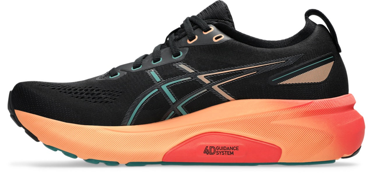 Men's ASICS GEL Kayano 31 Wide Running Shoes - Black/Rainy Lake - Stability & Cushion for Road Running, Jogging, Gym Workouts