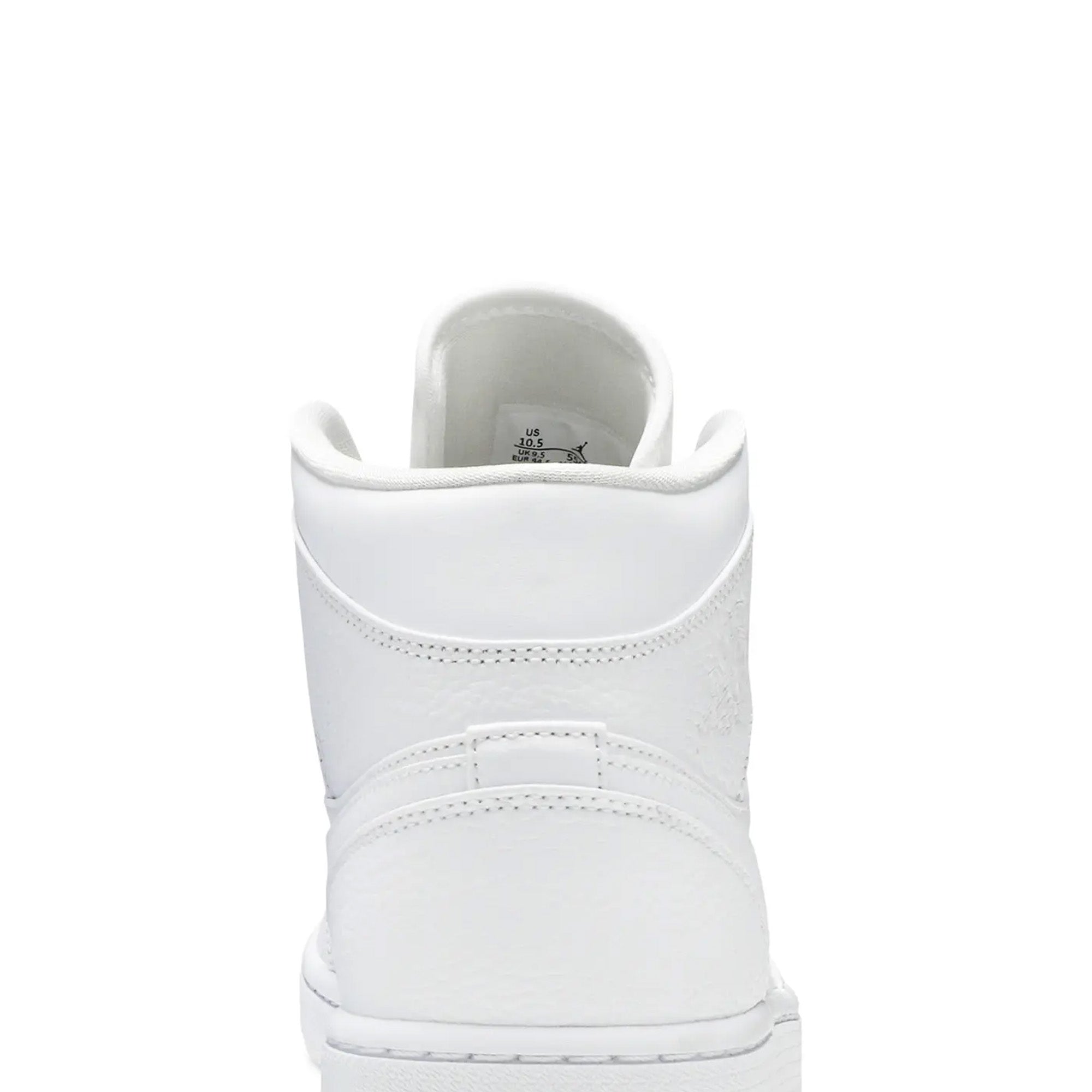 Air Jordan 1 Mid 'Triple White' Sneakers for Men (2020-2021) - Classic White Basketball Shoes for Casual Wear & Street Style