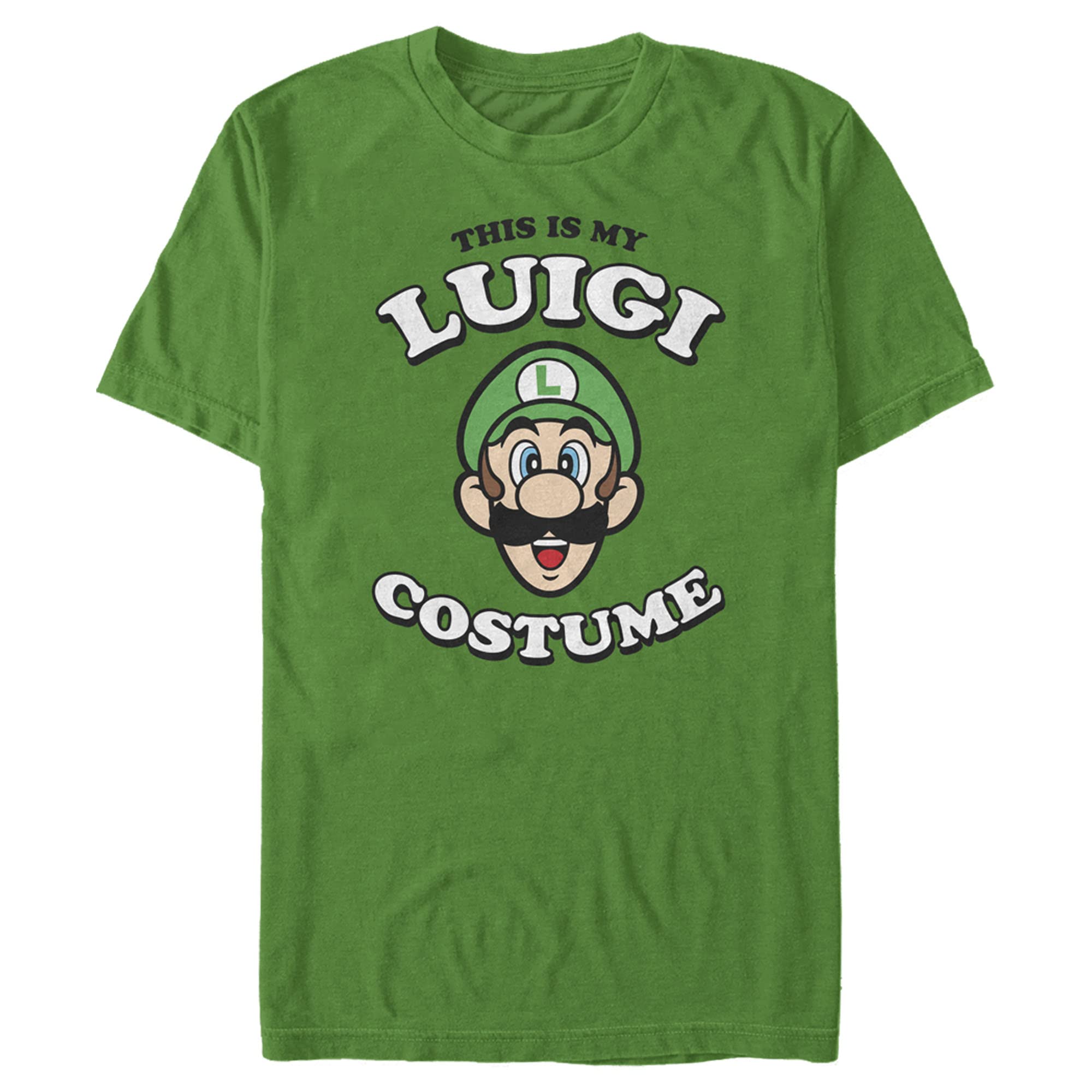 Men's Nintendo Luigi Costume T-Shirt - Official Super Mario Bros Character Tee for Cosplay, Gaming Events & Halloween Costumes