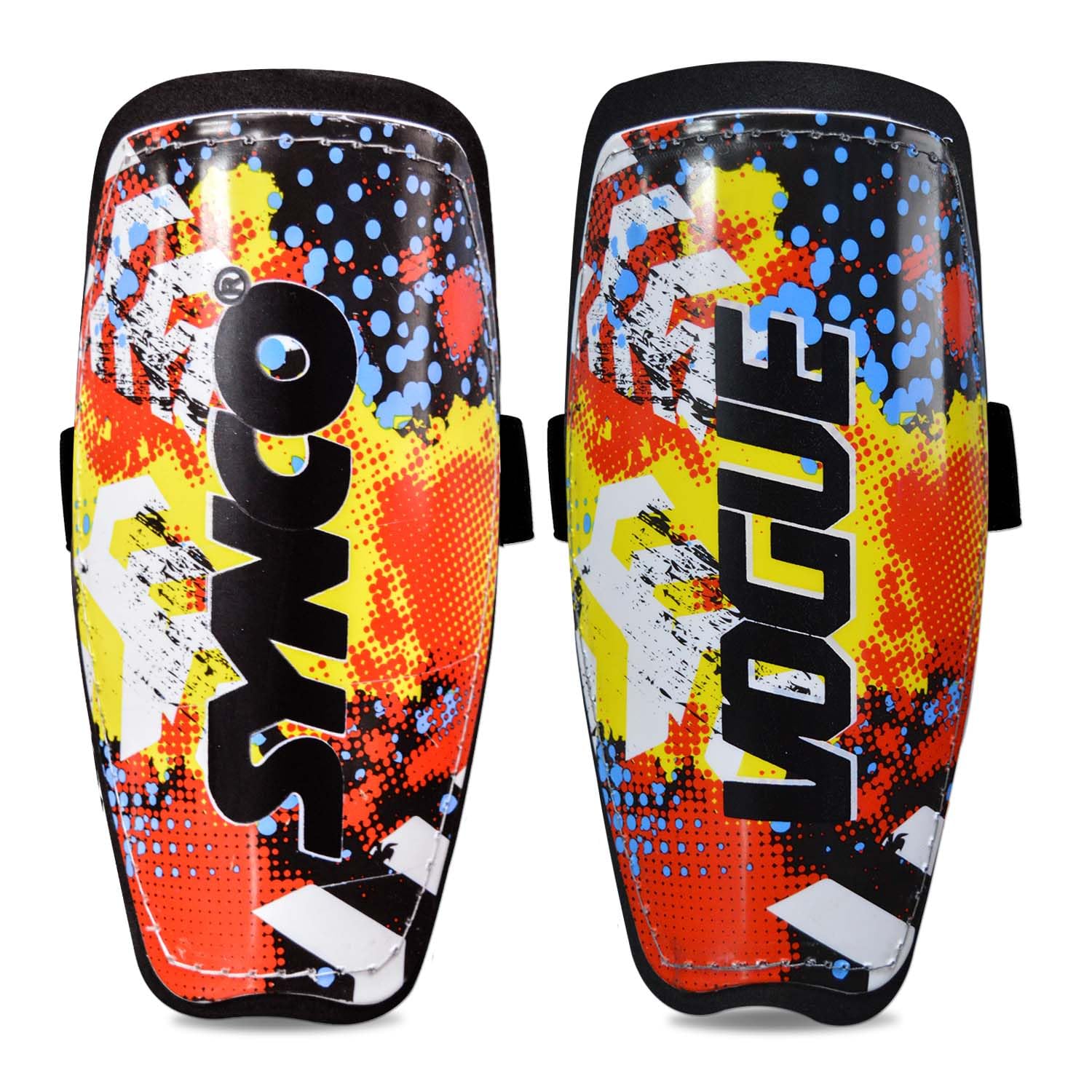 Synco Vogue Professional Football Shin Guards with Adjustable Velcro Straps - Superior Protection & Comfort for Youth & Adults | Lightweight Durable Soccer Shin Pads for Training & Matches | Perfect for Football, Soccer Practice & Competitive Play