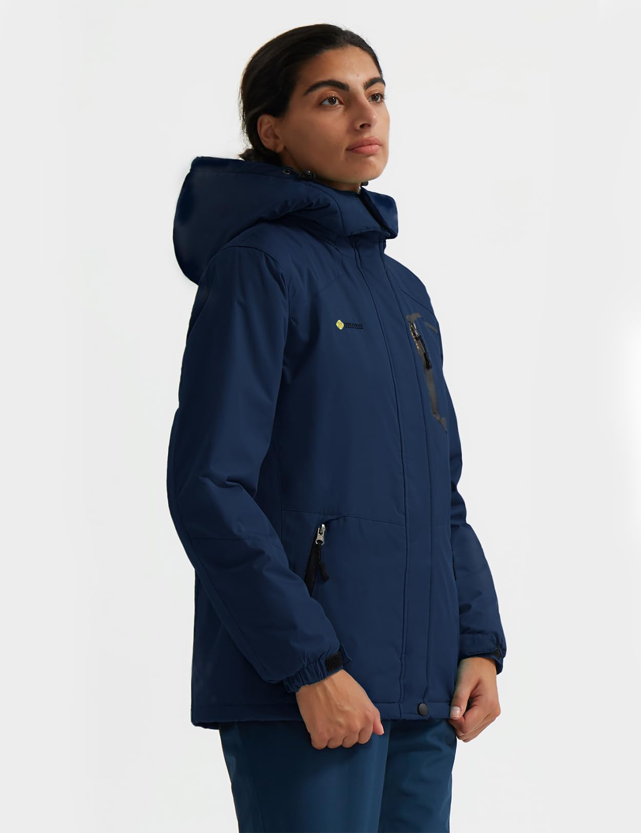 GEMYSE Women's Waterproof Ski Jacket - Windproof Winter Coat with Hood for Snowboarding, Hiking & Outdoor Activities