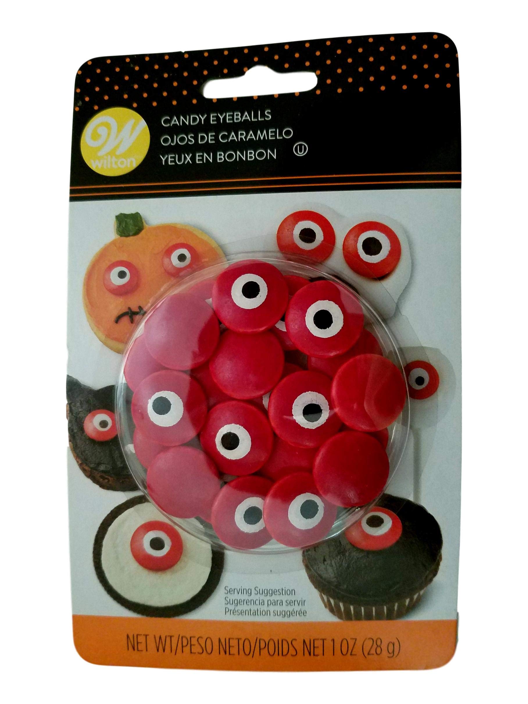 Wilton Spooky Large Red Candy Eyeballs - 1lb Bag - Halloween Decorations & Party Treats for Cupcakes, Cakes and Desserts