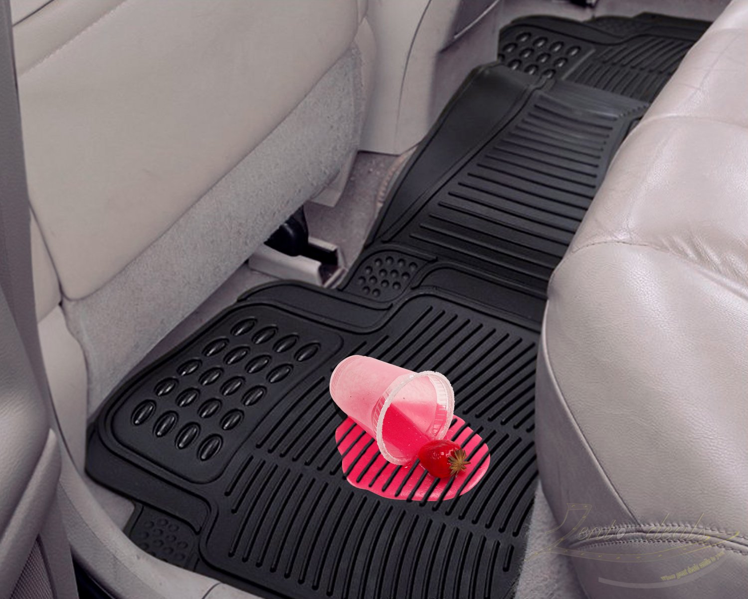 Premium Heavy Duty Car Floor Mats - All Weather Protection, Non-Slip Rubber Liners for Trucks & SUVs (Black) | Perfect for Winter Snow, Mud & Rain Protection