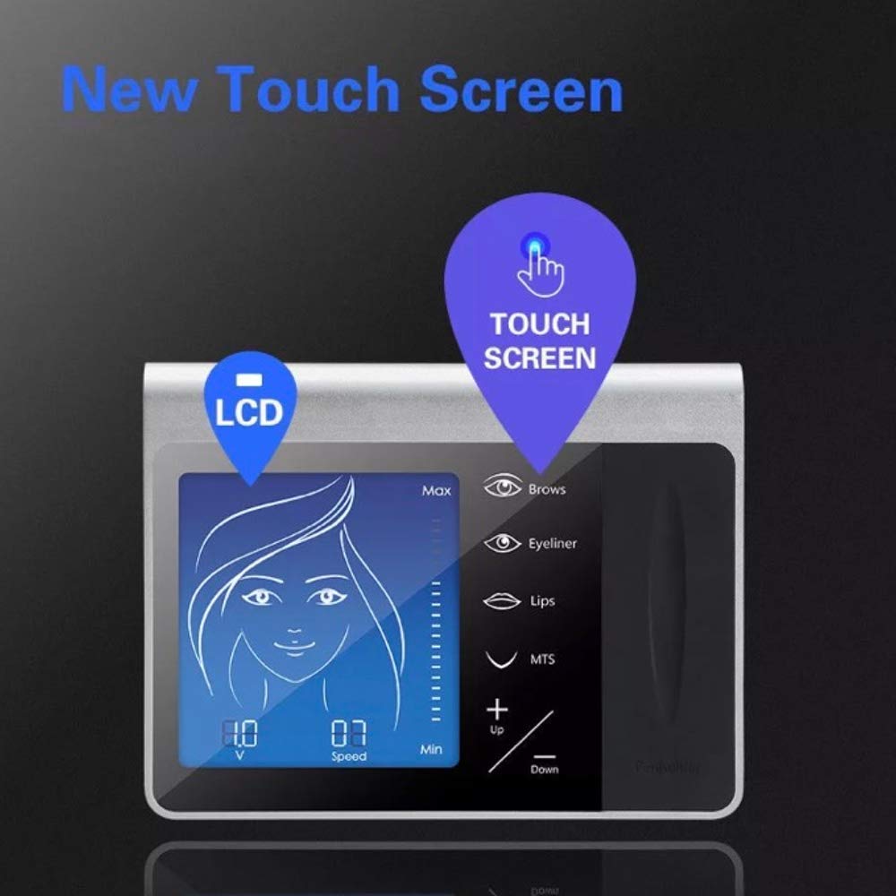 Professional Permanent Makeup Digital Machine with R1, R3, R5, F6, F7 Needles - Tattoo & Microblading Kit for Eyebrows, Lips, Eyeliner - Perfect for Salon & Home Use