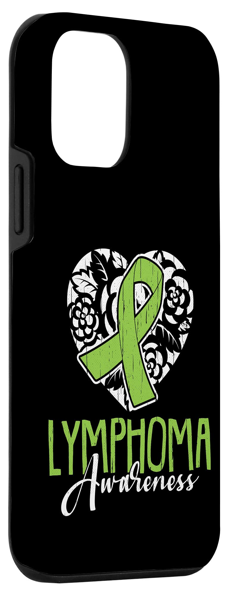 iPhone 12 Mini Case - Lime Green Cancer Ribbon Design for Lymphoma Awareness | Durable Protective Cover for Survivors & Warriors | Perfect for Daily Use, Work & School