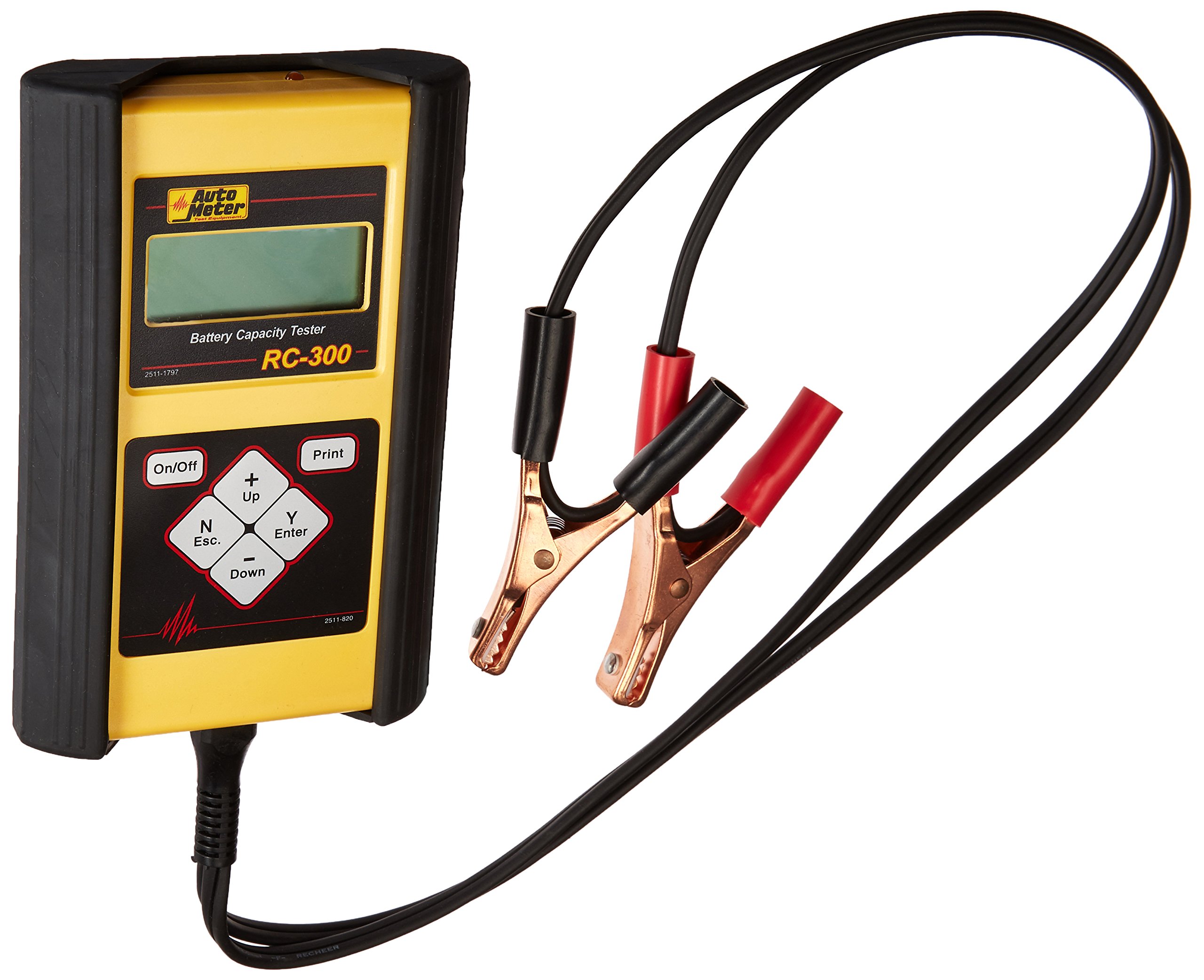 AUTO METER RC300 Professional Handheld SLA Battery Tester - 12V/24V Lead Acid Battery Voltage Analyzer for Cars, Trucks, Motorcycles & Marine Use