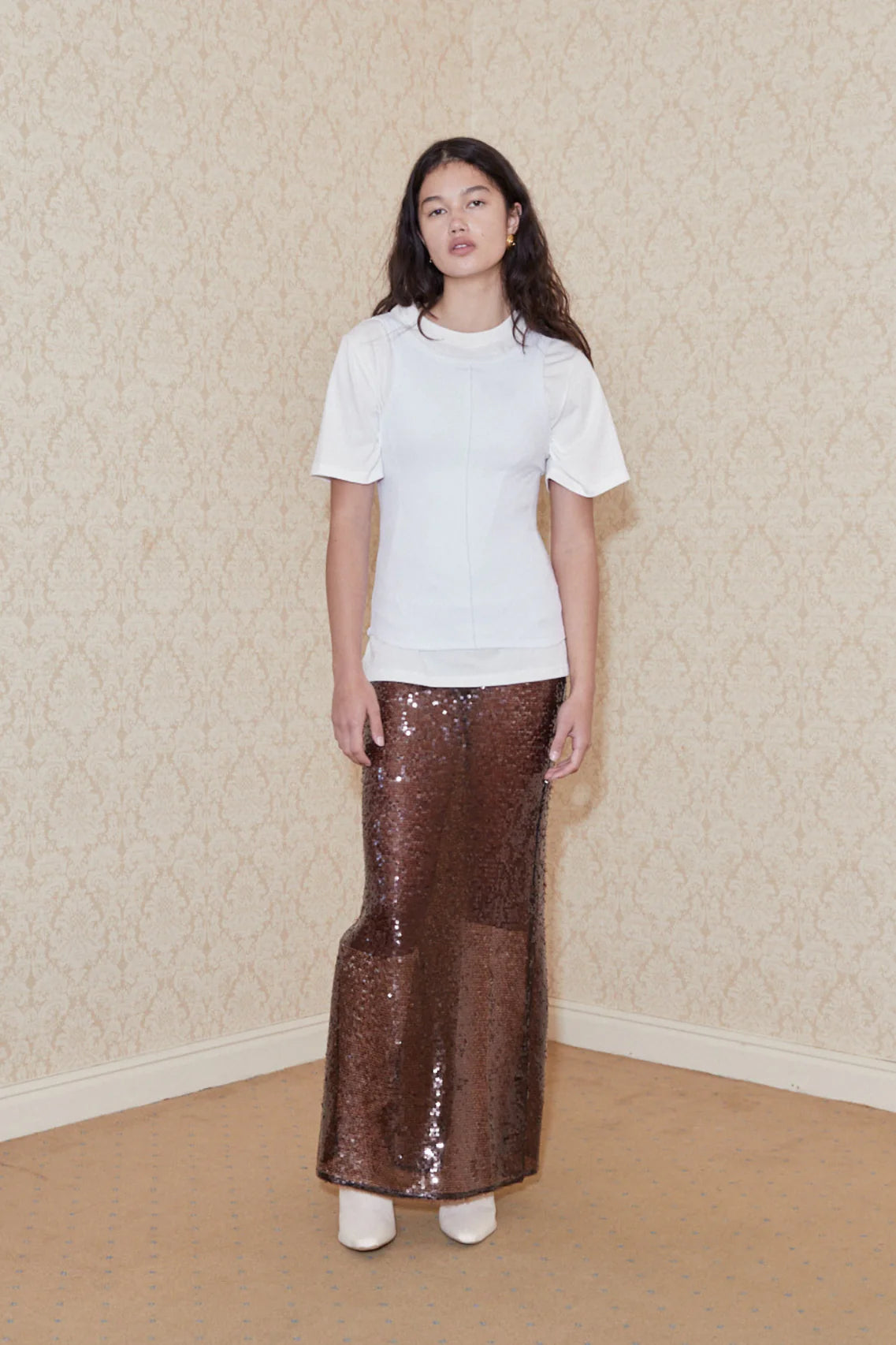 Babba Skirt in Brown - Women's Fashion A-Line Skirt for Casual Wear, Office & Date Night Outfits