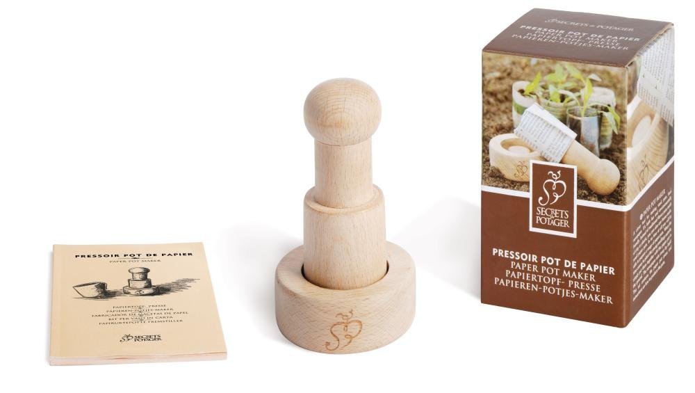 Esschert Design USA W4008 Paper Pot Maker for Seedlings - DIY Biodegradable Plant Pots for Gardening, Herbs, and Vegetables - Perfect for Home Gardeners and Eco-Friendly Planting