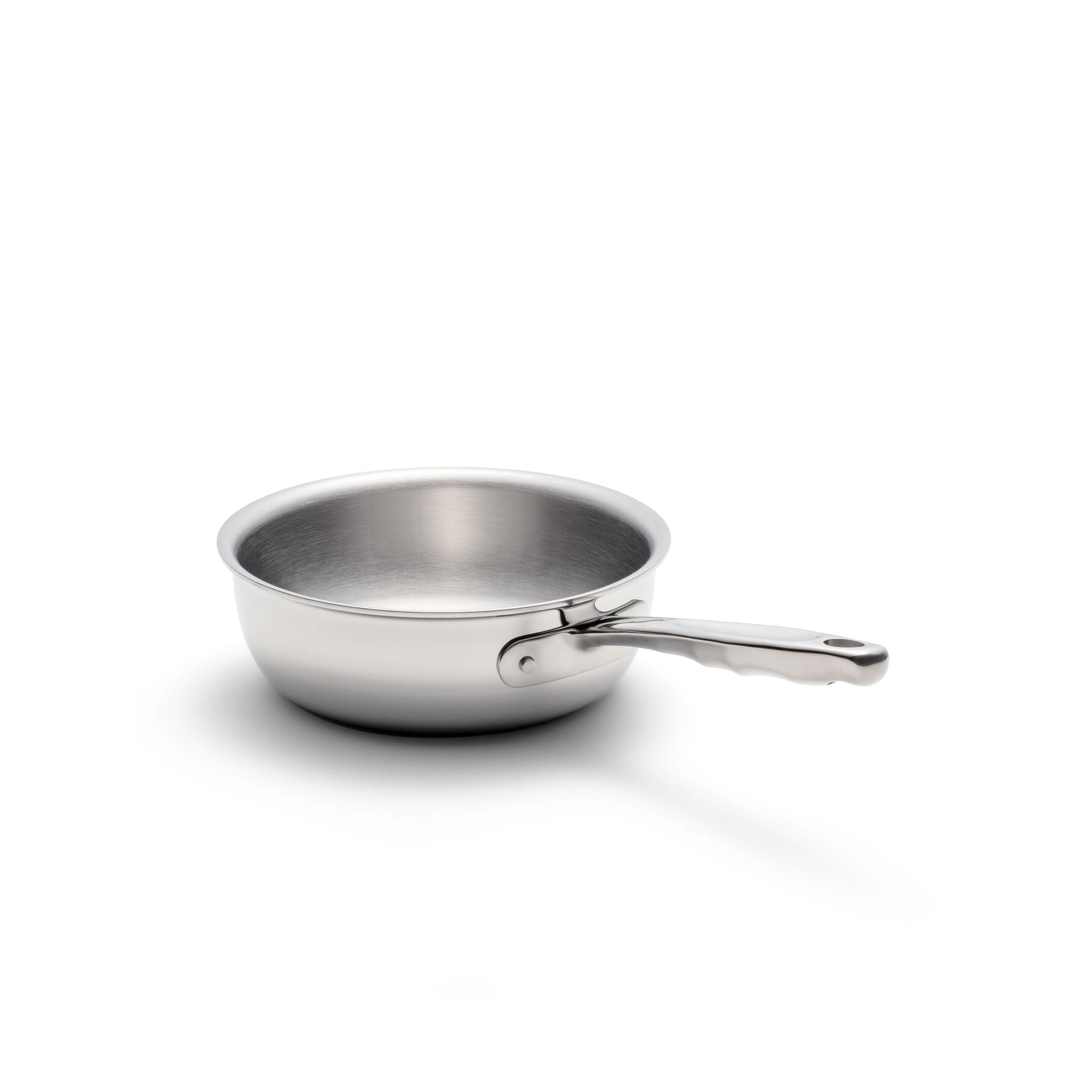 2 Quart Stainless Steel Saucier Pan with Lid - Perfect for Sauces, Gravies & Melting Chocolate - Professional Grade Cookware for Home Chefs