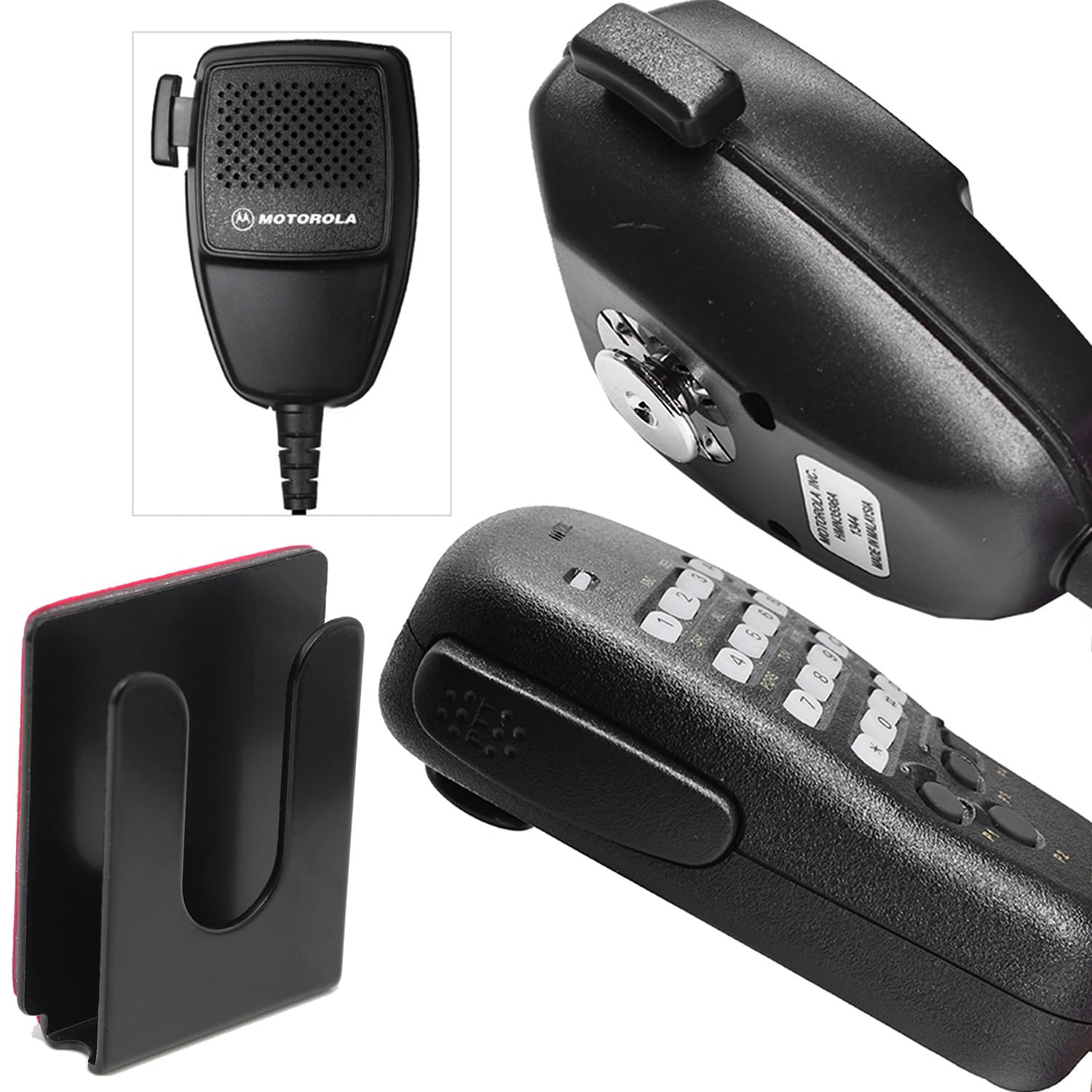 3PCS Universal Car Radio Walkie Talkie Holder - Metal Clip Hook with Adhesive Back for Handheld Mobile Mic - 1.42x1.18x0.39in Black - Perfect for Car, Home, Office & Emergency Communication Scenes