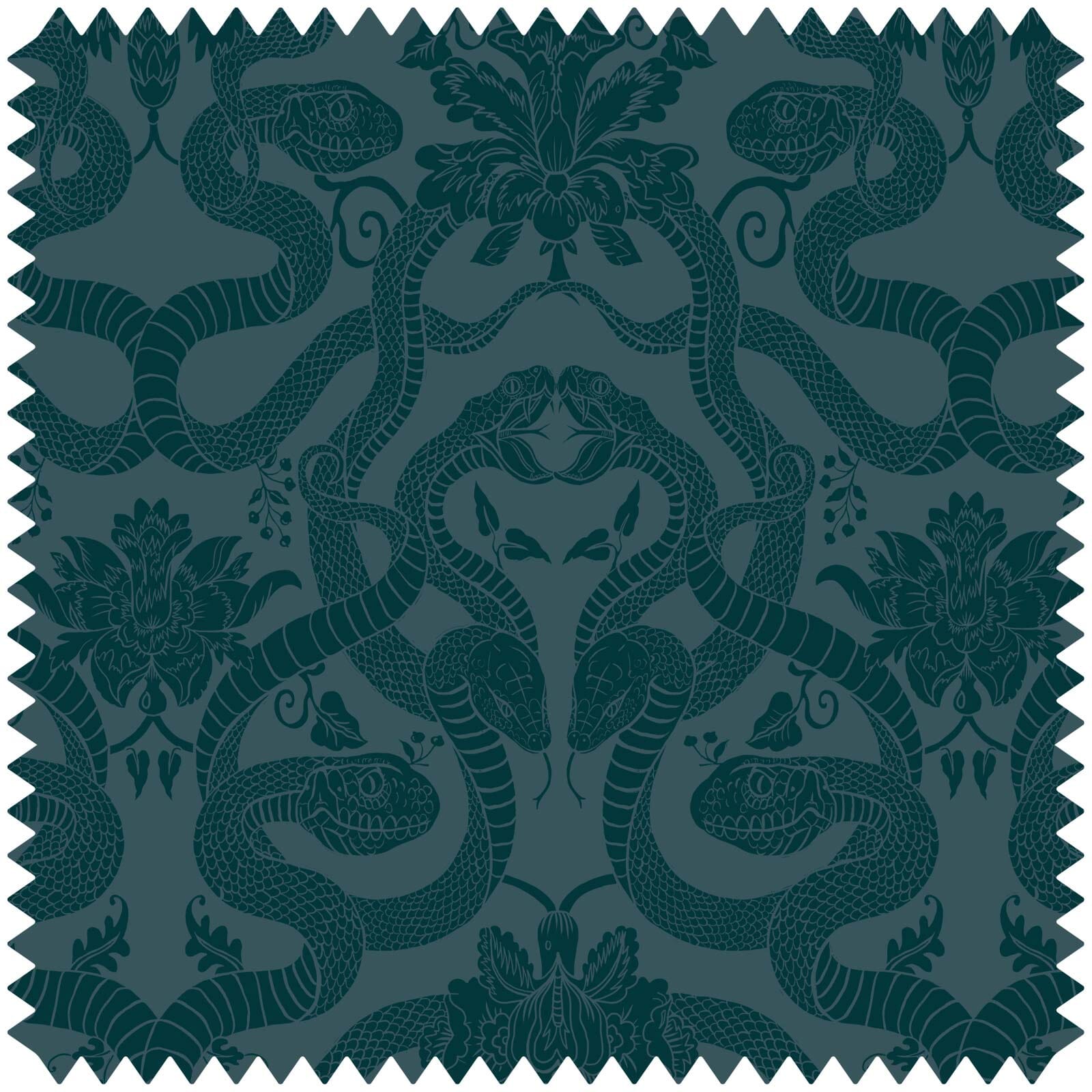 ANACONDA Velvet Petrol Sample - Luxurious Velvet Fabric Swatch for Fashion Designers & DIY Craft Projects