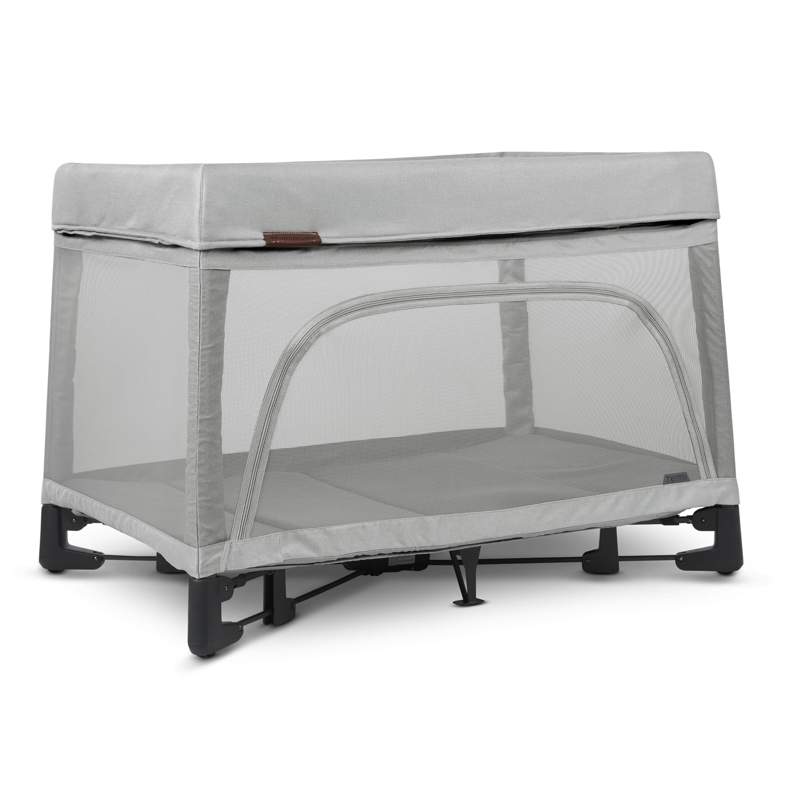 UPPAbaby Remi 3-in-1 Portable Playard with Bassinet & Travel Crib - Includes Mesh Bassinet, Mattress, Organic Cotton Cover & Storage Bag - Perfect for Nursery, Bedside Sleeping & Travel - Stella (Grey Brushed Mélange)
