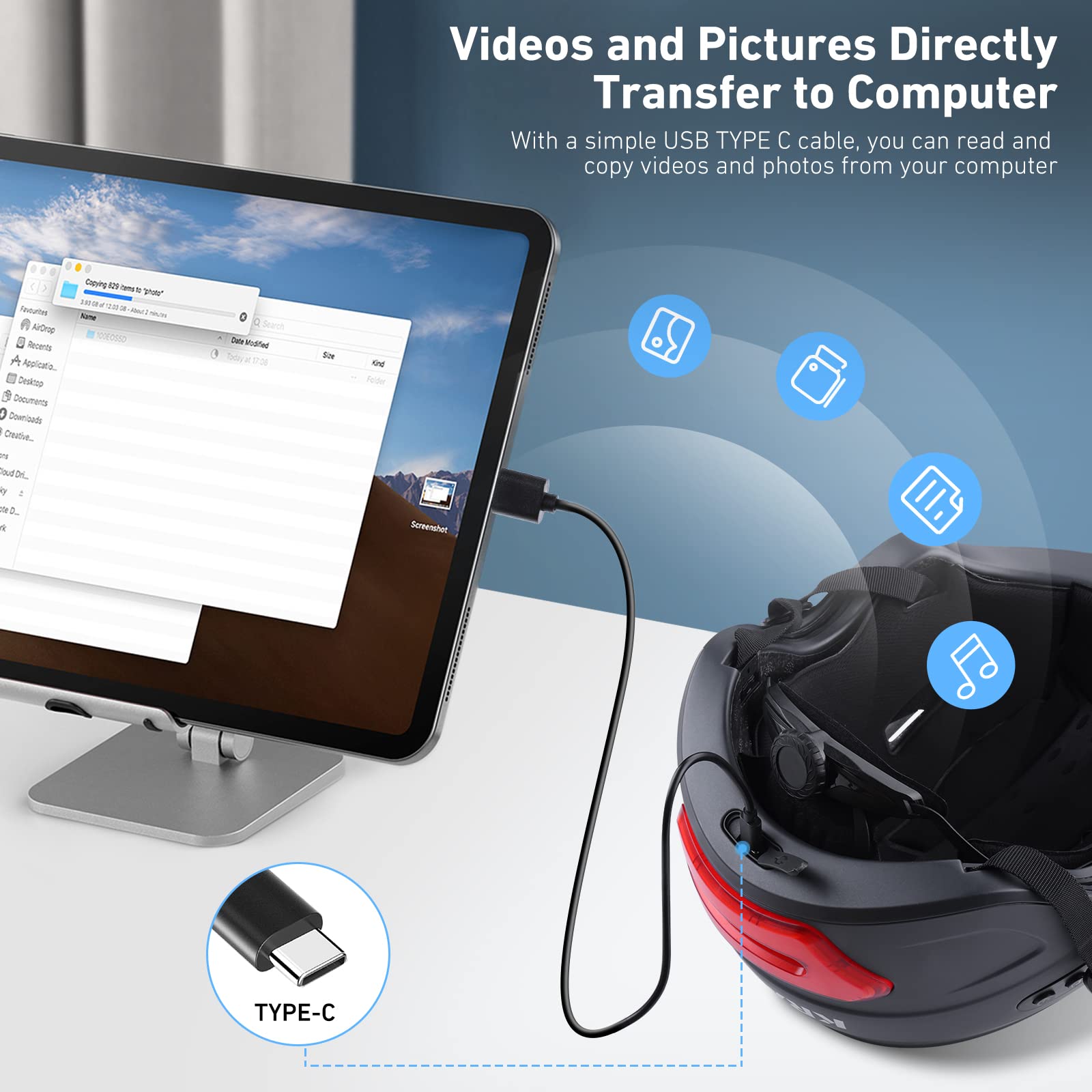 KRS-S1 Smart Bike Helmet for Men & Women - 1080P 60fps Sports Camera, Dual Antenna Bluetooth Cycling Helmet - Perfect for Road Biking, Commuting & Outdoor Adventures