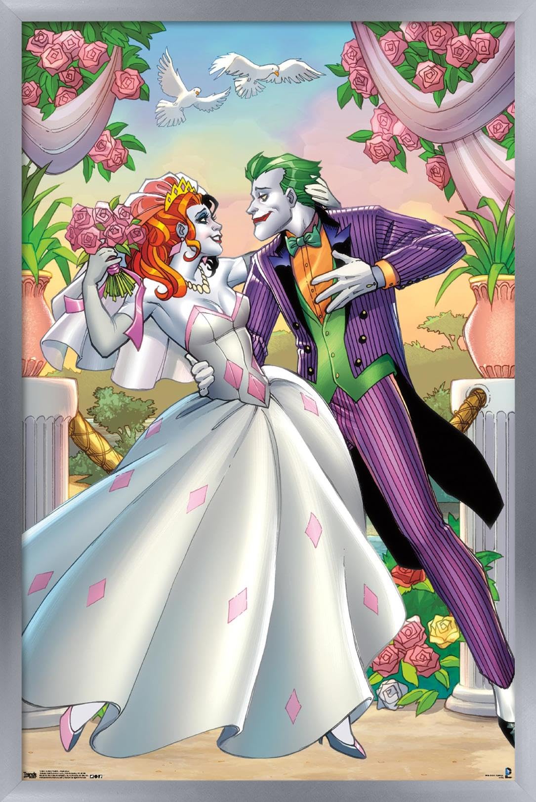 DC Comics Harley Quinn Romance Wall Poster - 22.375