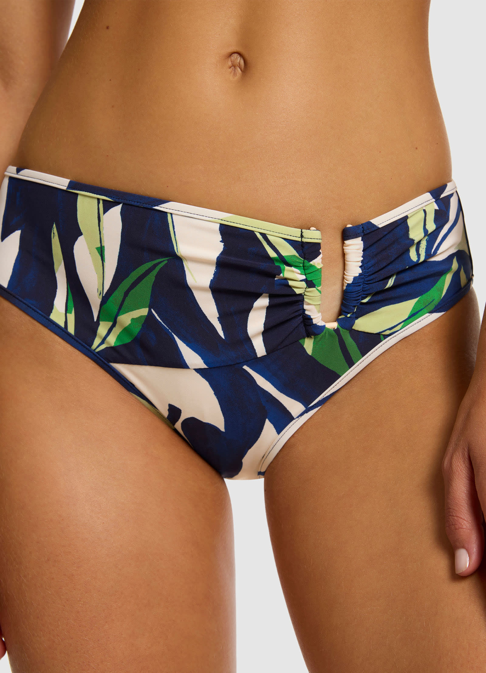 Fauna U Trim Mid Rise Bikini Bottom - High Waisted Swimwear for Women | Perfect for Beach, Pool & Summer Vacations