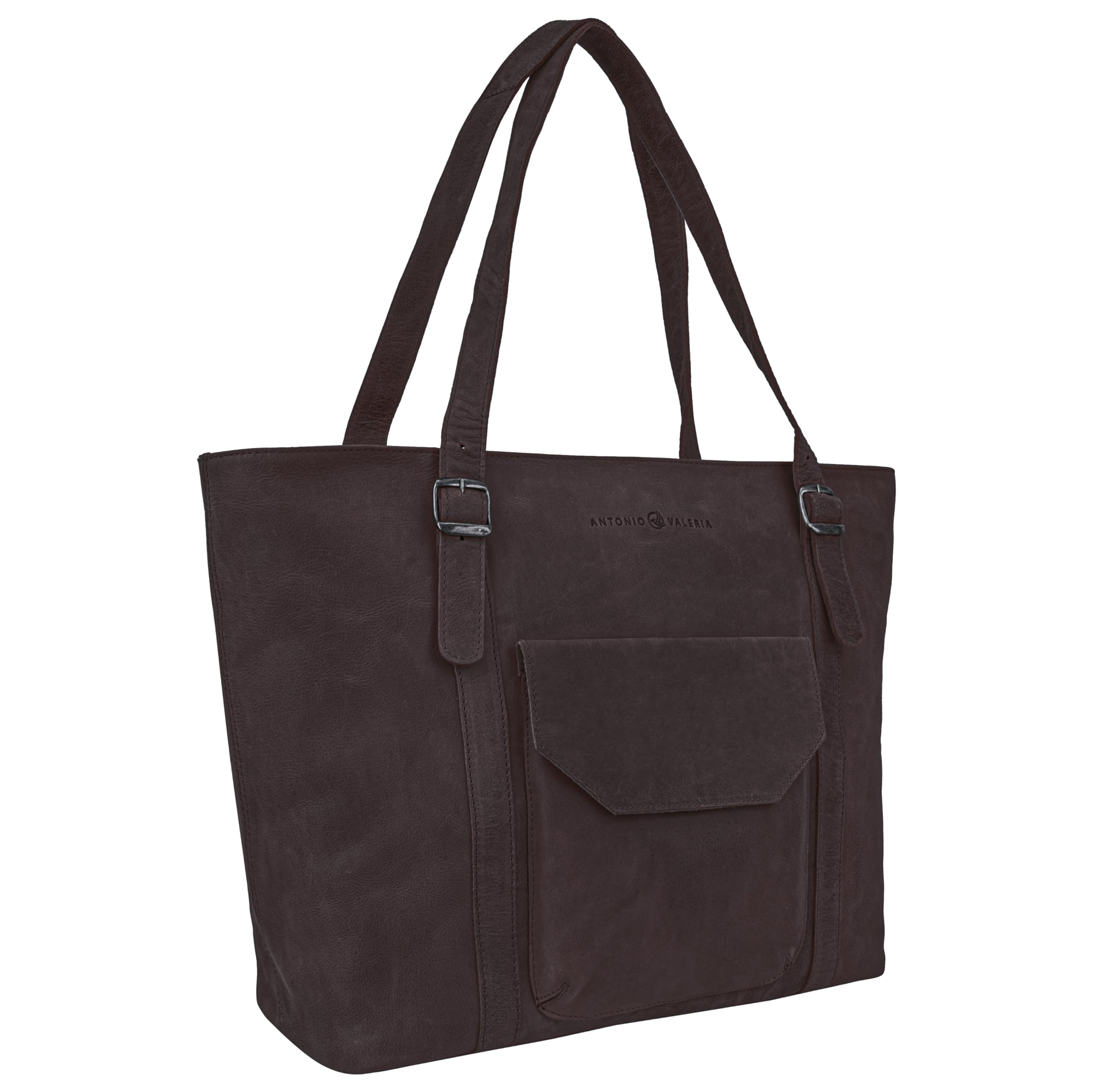 ANTONIO VALERIA Genuine Leather Tote Bag for Women - Stylish Top Handle Shoulder Purse - Perfect for Work, Travel & Everyday Use