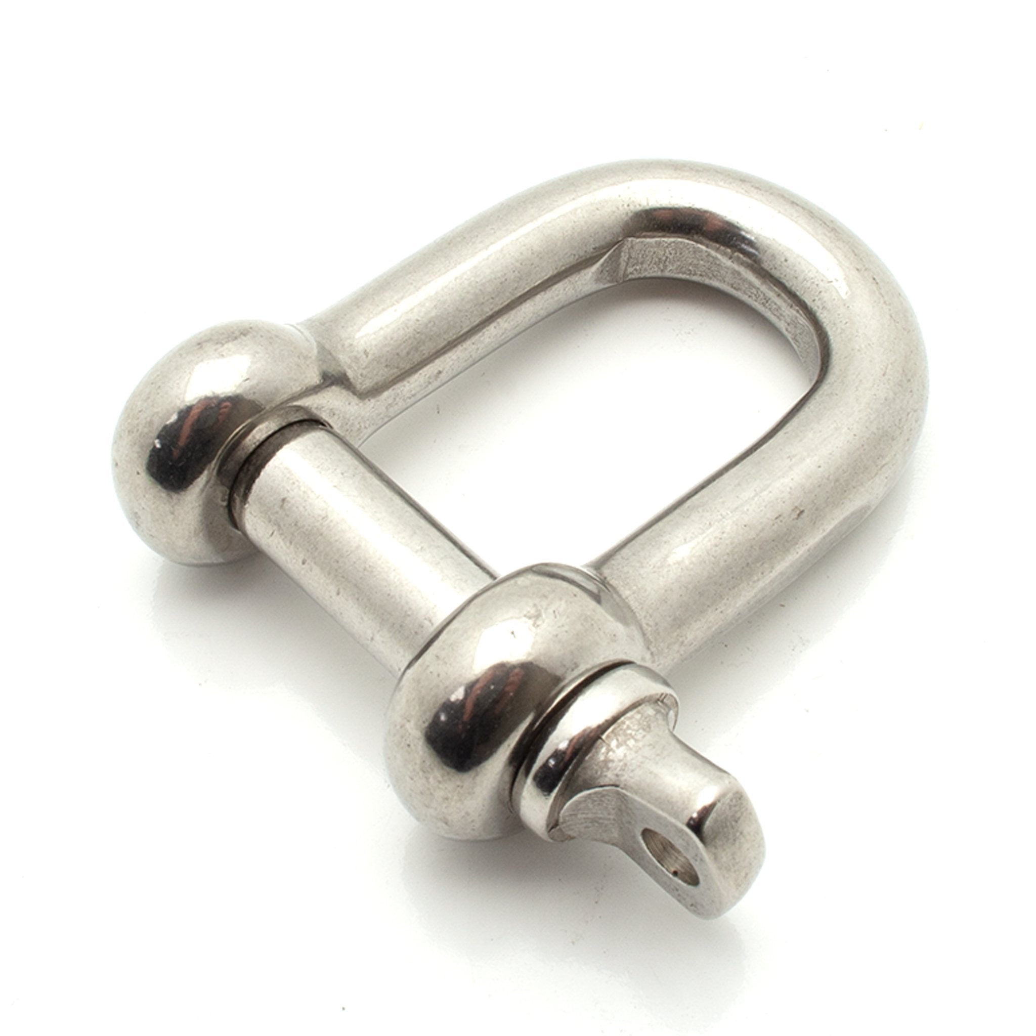 M8 Stainless Steel D-Shackle - Heavy Duty Marine Grade for Boating, Rigging & Outdoor Use - Corrosion Resistant Hardware for Sailing, Climbing & Industrial Applications