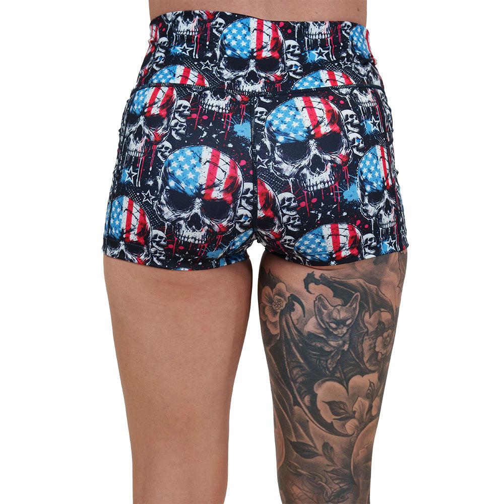 United Skulls Men's Casual Shorts - Comfortable Summer Athletic Shorts for Running, Gym & Outdoor Activities