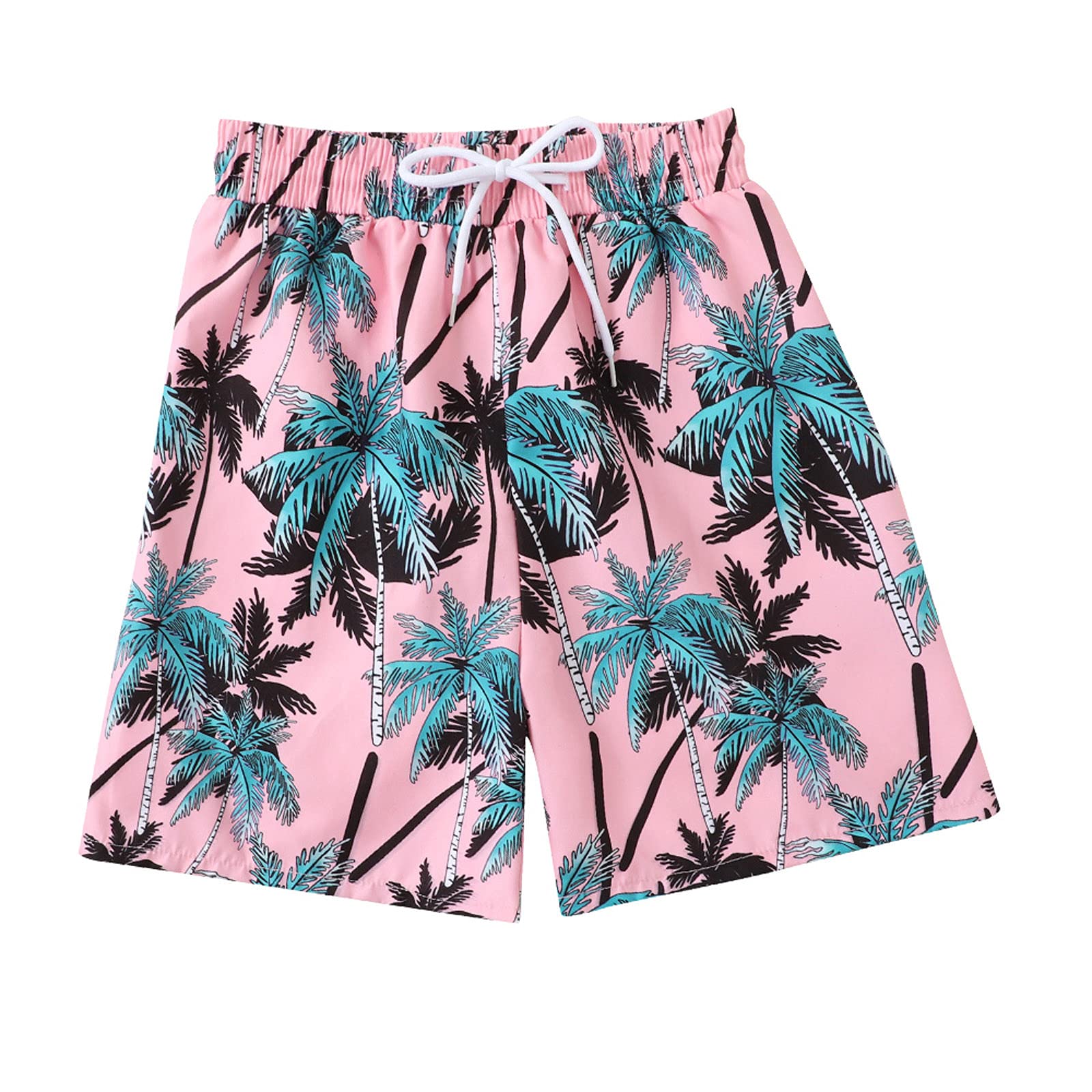Viviplus Boys' Leaf Print Swim Trunks - Quick Dry Beach Shorts for Swimming, Surfing & Water Sports - Adjustable Drawstring Waist (Ages 8-12) - Perfect for Pool, Beach & Summer Vacations