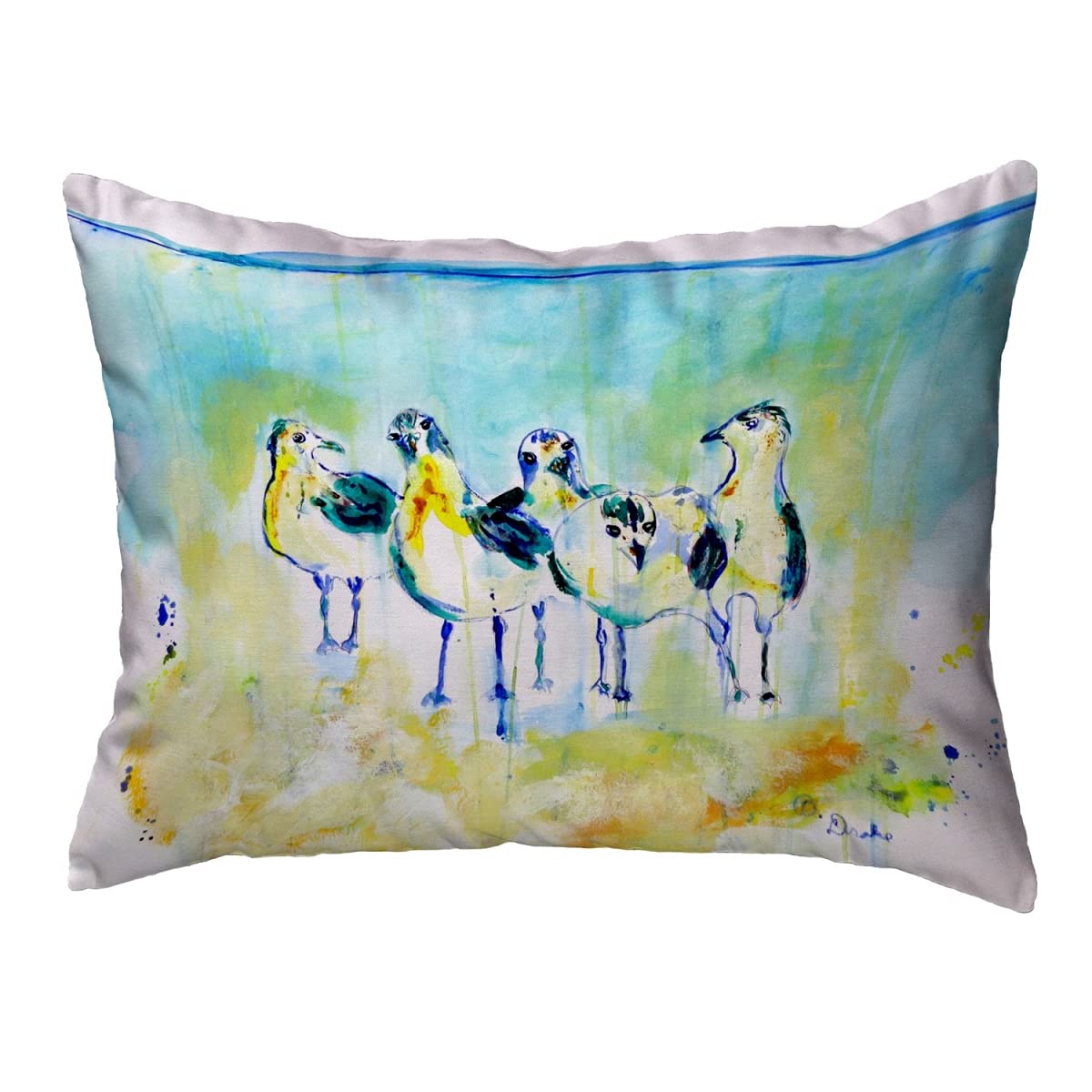 Betsy Drake NC1136 Decorative Throw Pillow 16x20 Inches Multi-Color for Couch, Sofa, Bedroom & Living Room - Soft & Stylish Home Decor Accent