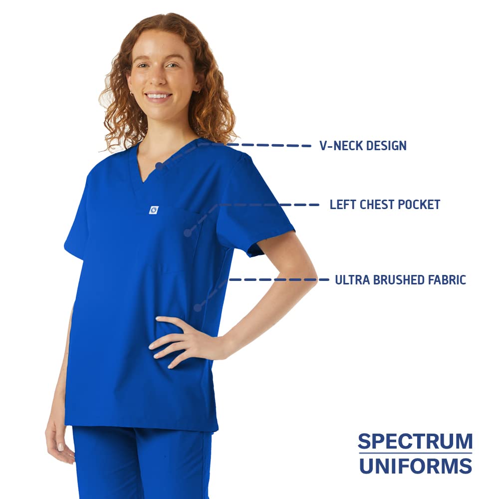 Unisex V-Neck Medical Scrubs Top - Doctor & Nurse Workwear for Hospital, Lab & Yoga | Comfortable Healthcare Uniform for Professionals