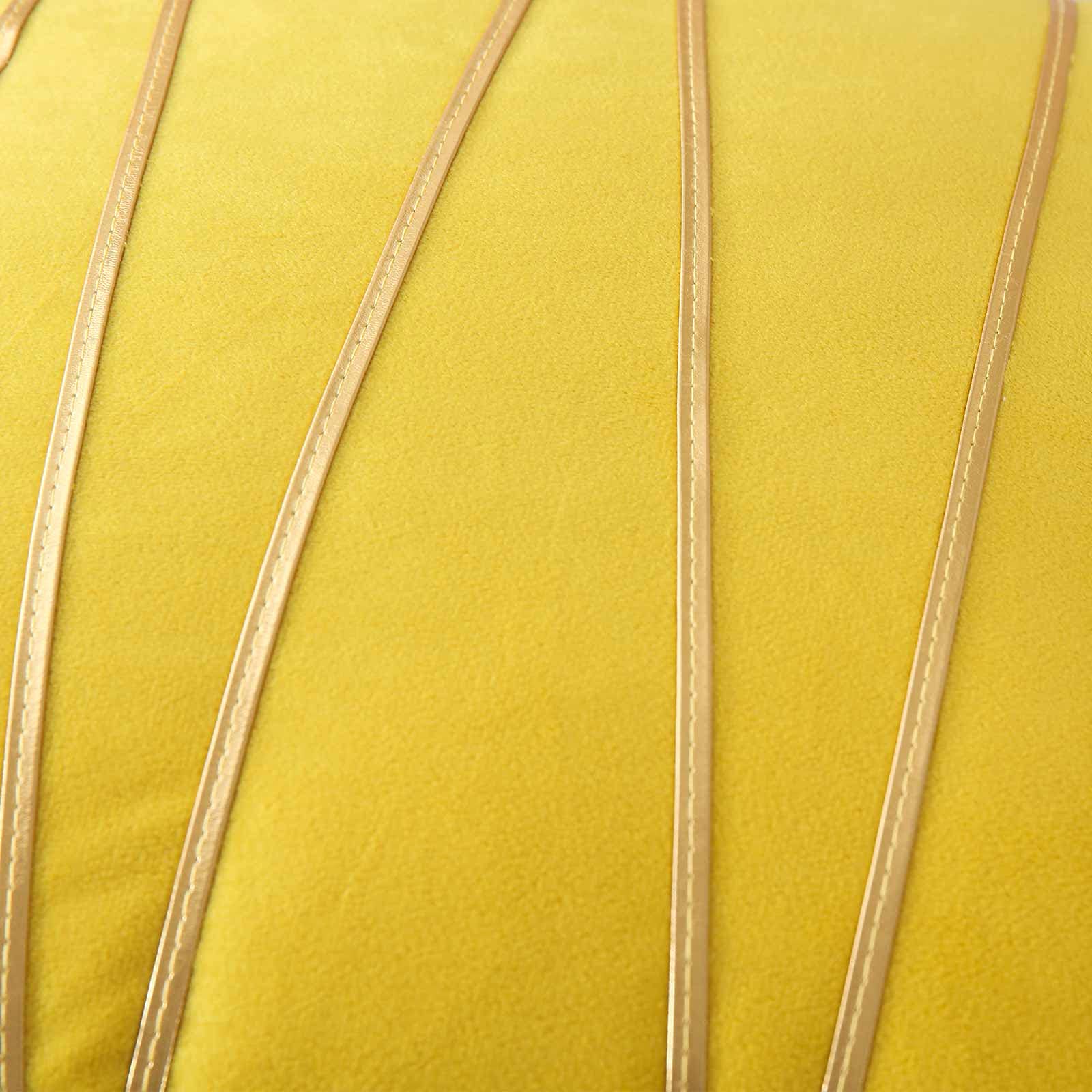 WACOMECO 2 Pack Soft Velvet Throw Pillow Covers 18x18 Inch - Decorative Cushion Covers for Sofa, Bedroom, Living Room & Car - Yellow & Gold - Perfect for Home Decor, Cozy Comfort & Gift Giving