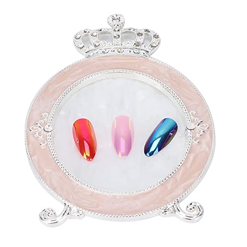 Professional Nail Art Palette - Resin Nail Polish Mixing Plate for Color Blending, Nail Design & Photography Props (Silver) | Perfect for Salon Artists, DIY Nail Enthusiasts & Social Media Content Creation