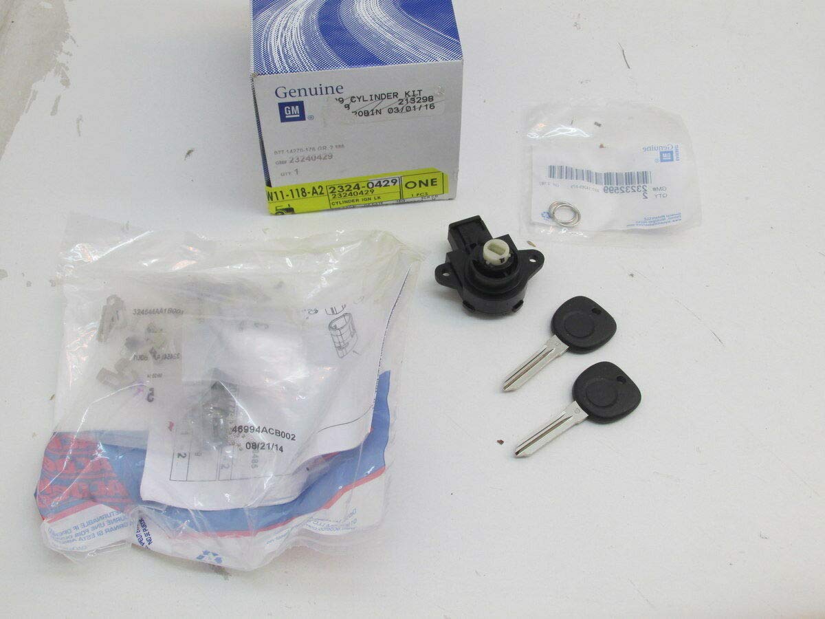 GM Pontiac Pursuit Solstice OEM Ignition Switch with Keys 23240429 - Replacement Ignition Switch for 2005-2010 Pontiac Solstice - Easy Installation & Perfect Fit - Ideal for Car Repair & Maintenance