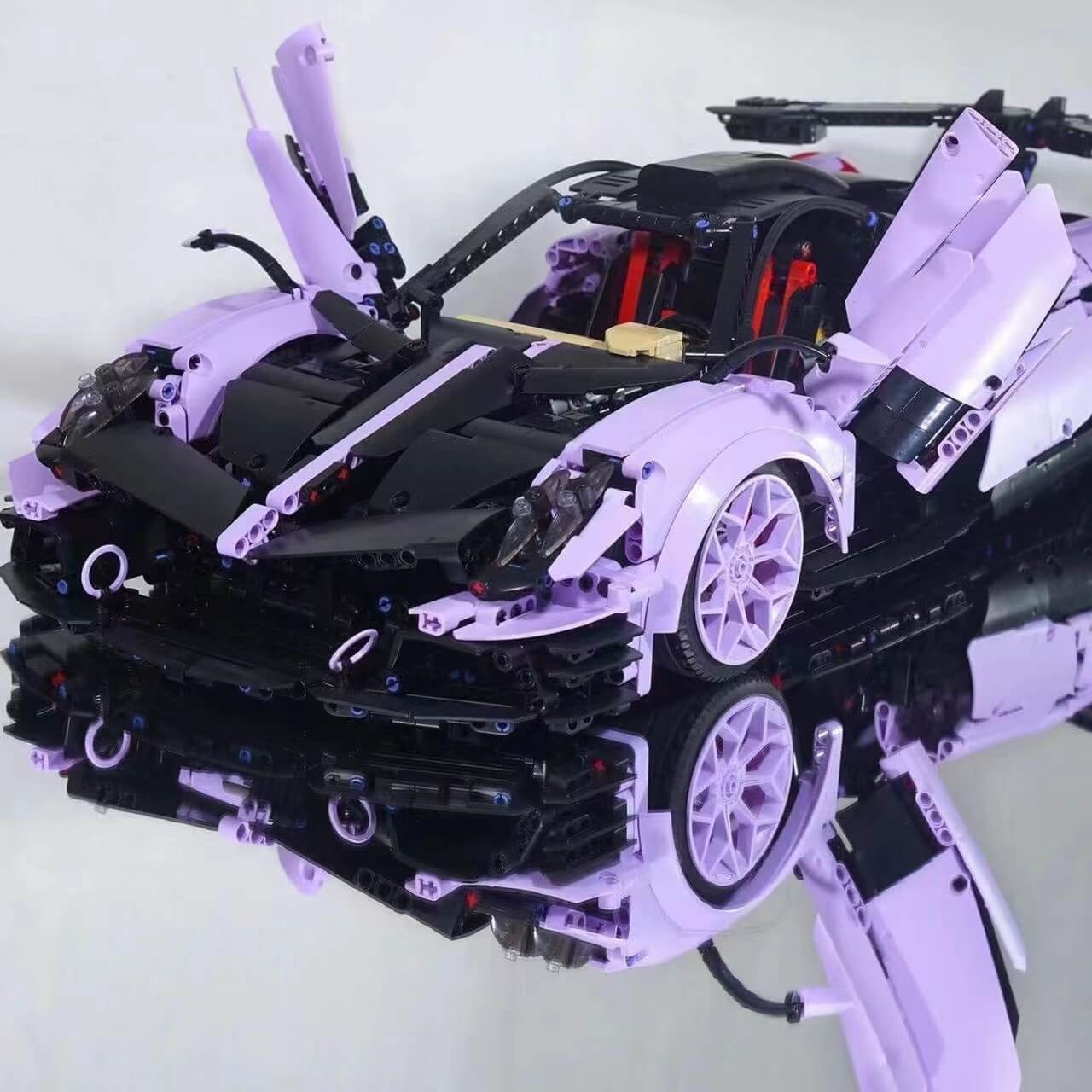 KBOX 10252B PAGANI Huayra R Purple 3428pcs Building Blocks Set - Premium Collectible Model Car for Adults & Teens - Perfect for Display, Gifts, and Car Enthusiasts