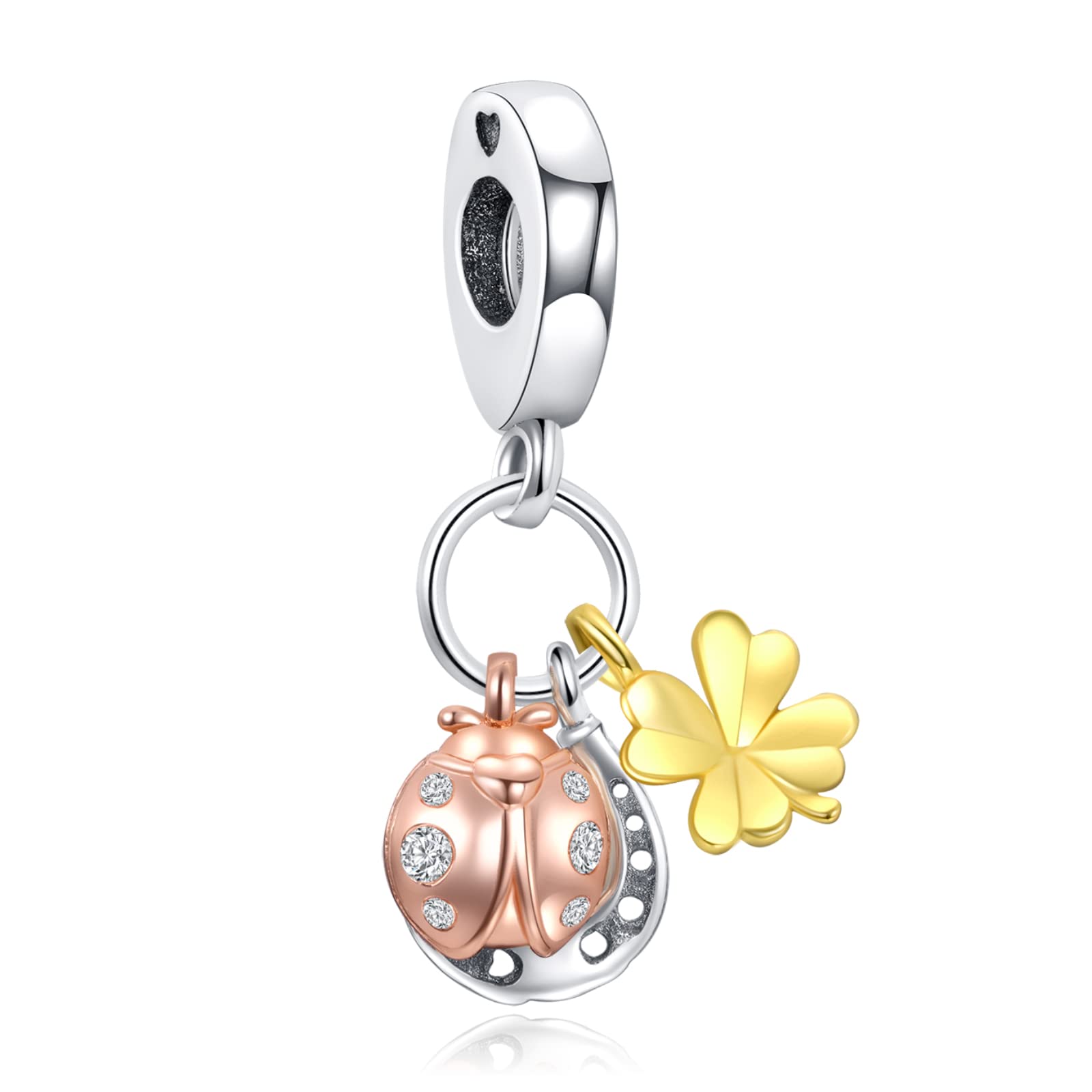 925 Sterling Silver Dog Charm Beads for Women - Animal Pendant Bracelet & Necklace Set, Ladybird Dangle Charm Jewelry Gift for Mom, Mother's Day, Birthday, Anniversary | Perfect for Everyday Wear, Special Occasions & Gift Giving