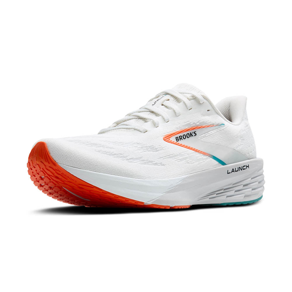 M Launch 11 White Oyster Orange Running Shoes - Lightweight Cushioned Sneakers for Men & Women - Perfect for Jogging, Gym Workouts & Casual Wear